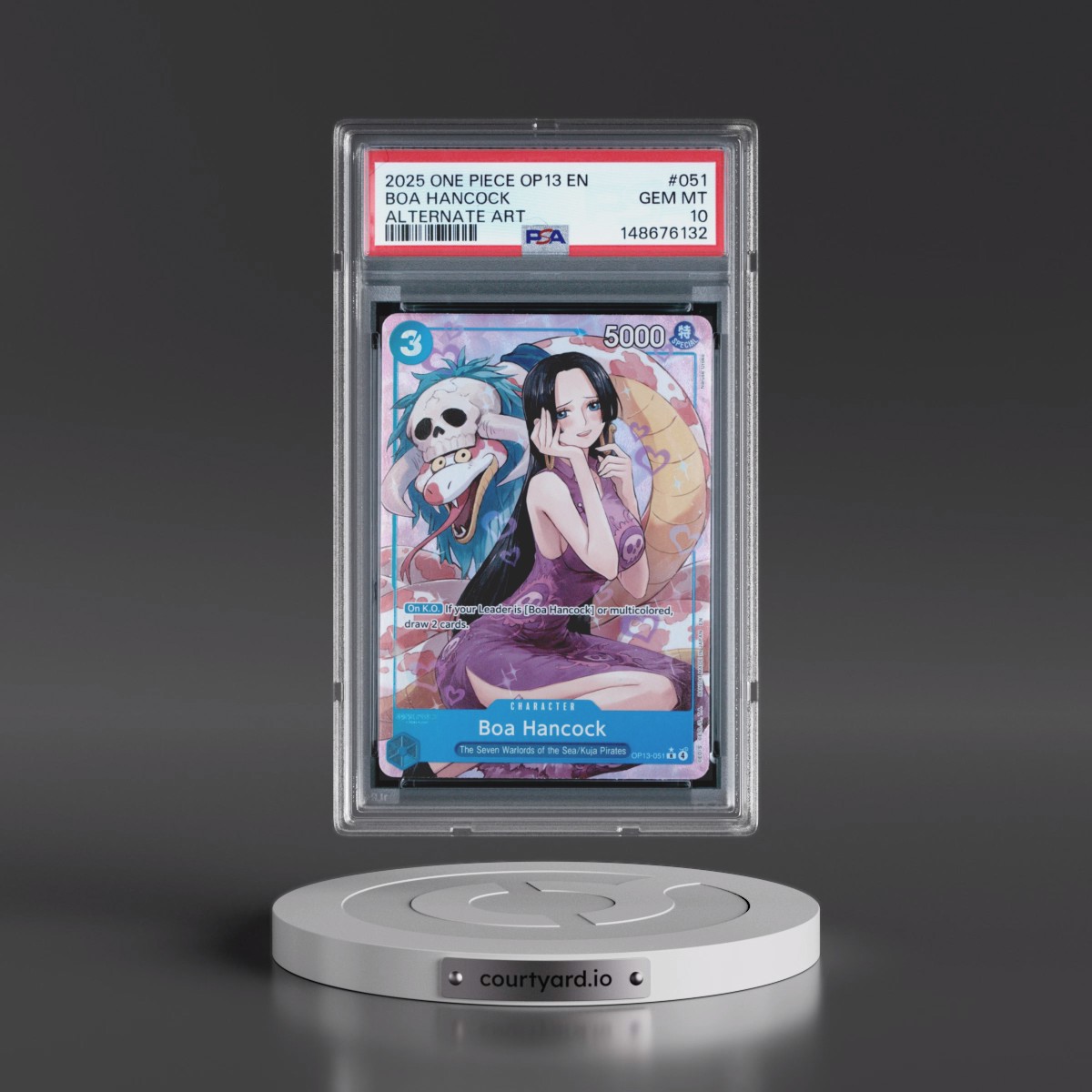 2025 One Piece OP13-Carrying on His Will #051 Boa Hancock - Alternate Art (PSA 10 GEM MINT)