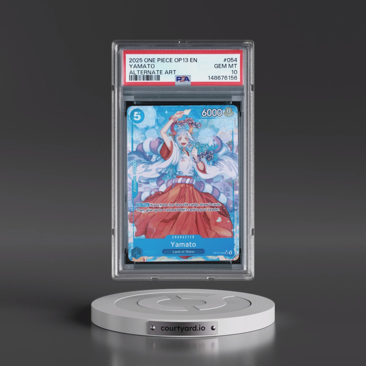 2025 One Piece OP13-Carrying on His Will #054 Yamato - Alternate Art (PSA 10 GEM MINT)