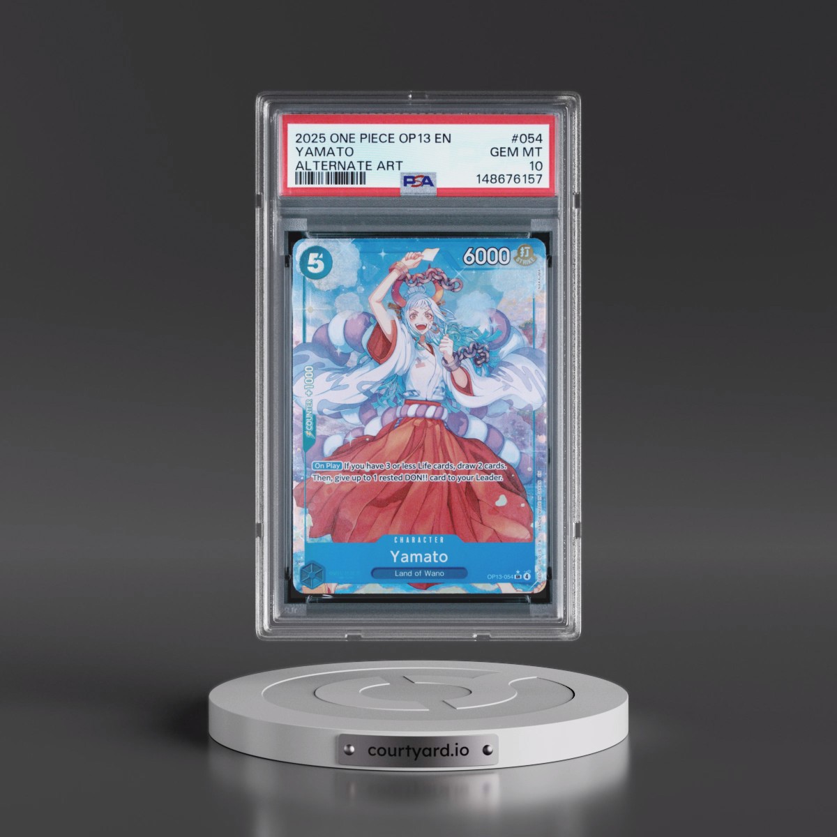 2025 One Piece OP13-Carrying on His Will #054 Yamato - Alternate Art (PSA 10 GEM MINT)