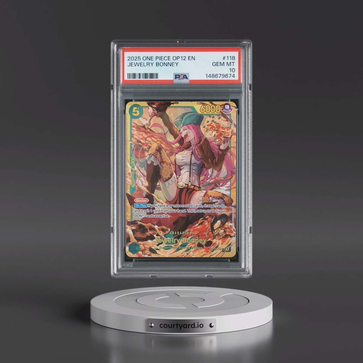 2025 One Piece OP12-Legacy of the Master #118 Jewelry Bonney (PSA 10 GEM MINT)