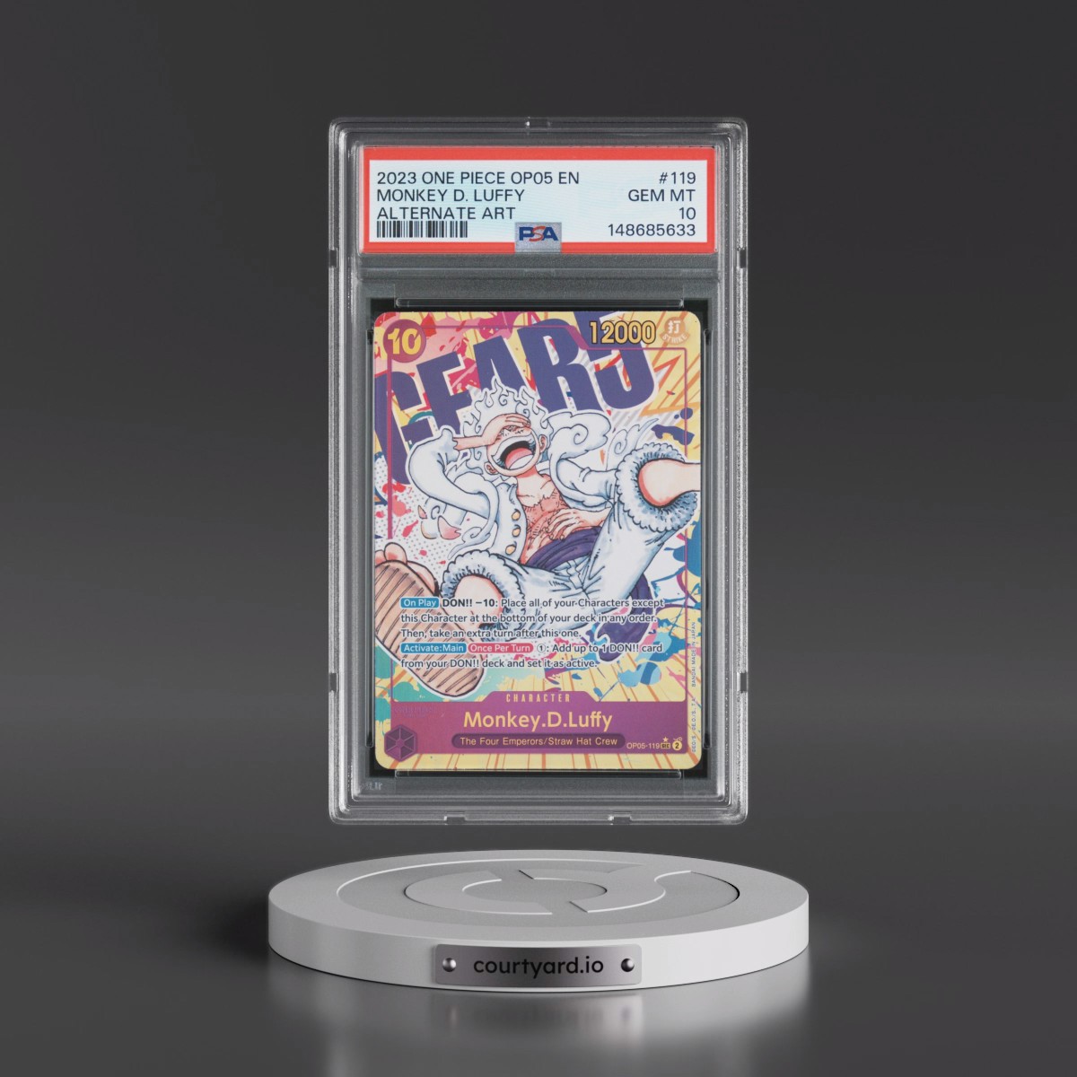 2023 One Piece Awakening of the New Era #119 Monkey D. Luffy - Alternate Art (PSA 10 GEM MINT)