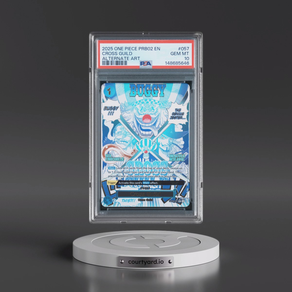 2025 One Piece PRB02-Premium Booster -One Piece Card the Best- Vol.2 #057 Cross Guild - Alternate Art (PSA 10 GEM MINT)