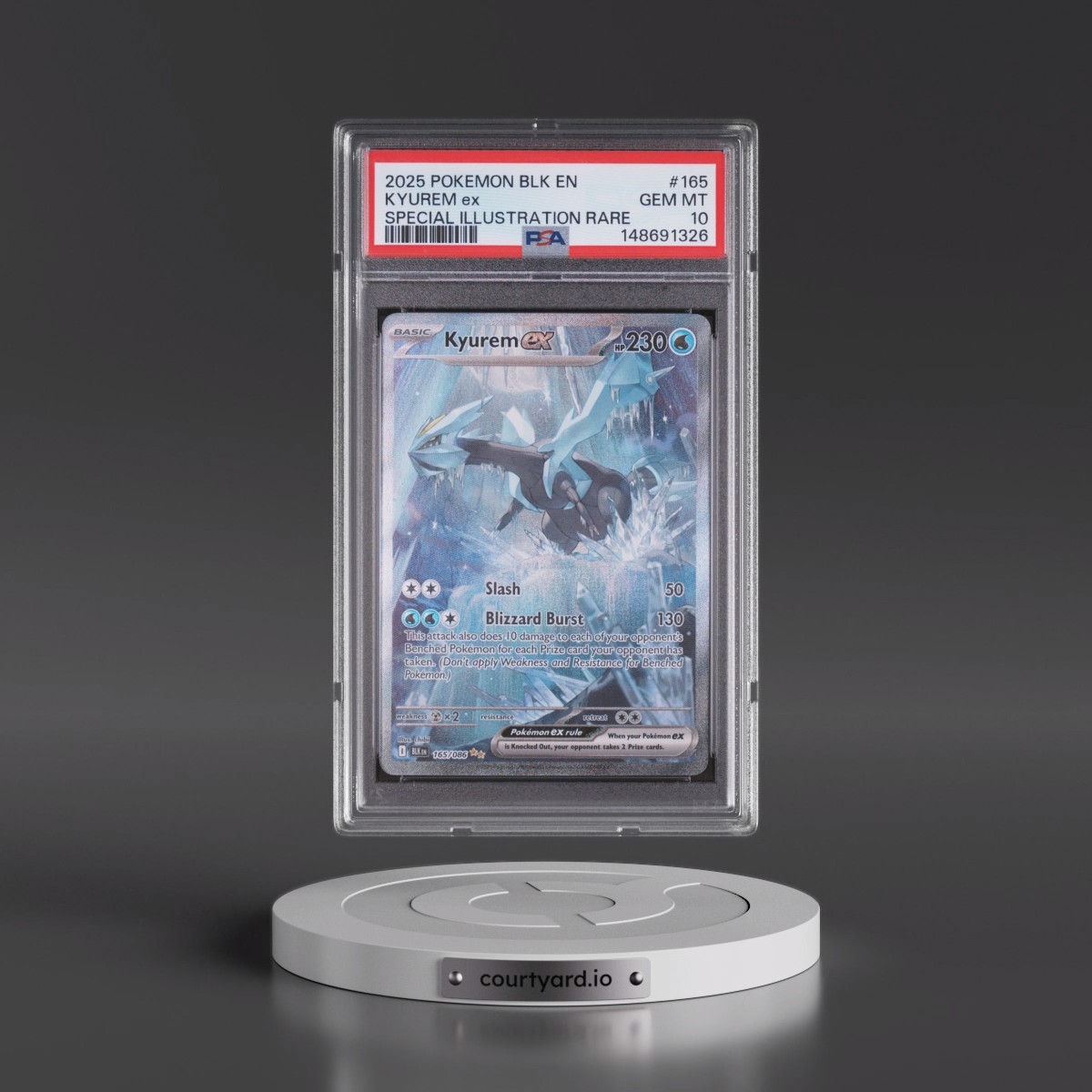2025 Pokémon Blk EN-Black Bolt #165 Kyurem EX - Holo Special Illustration Rare (PSA 10 GEM MINT)