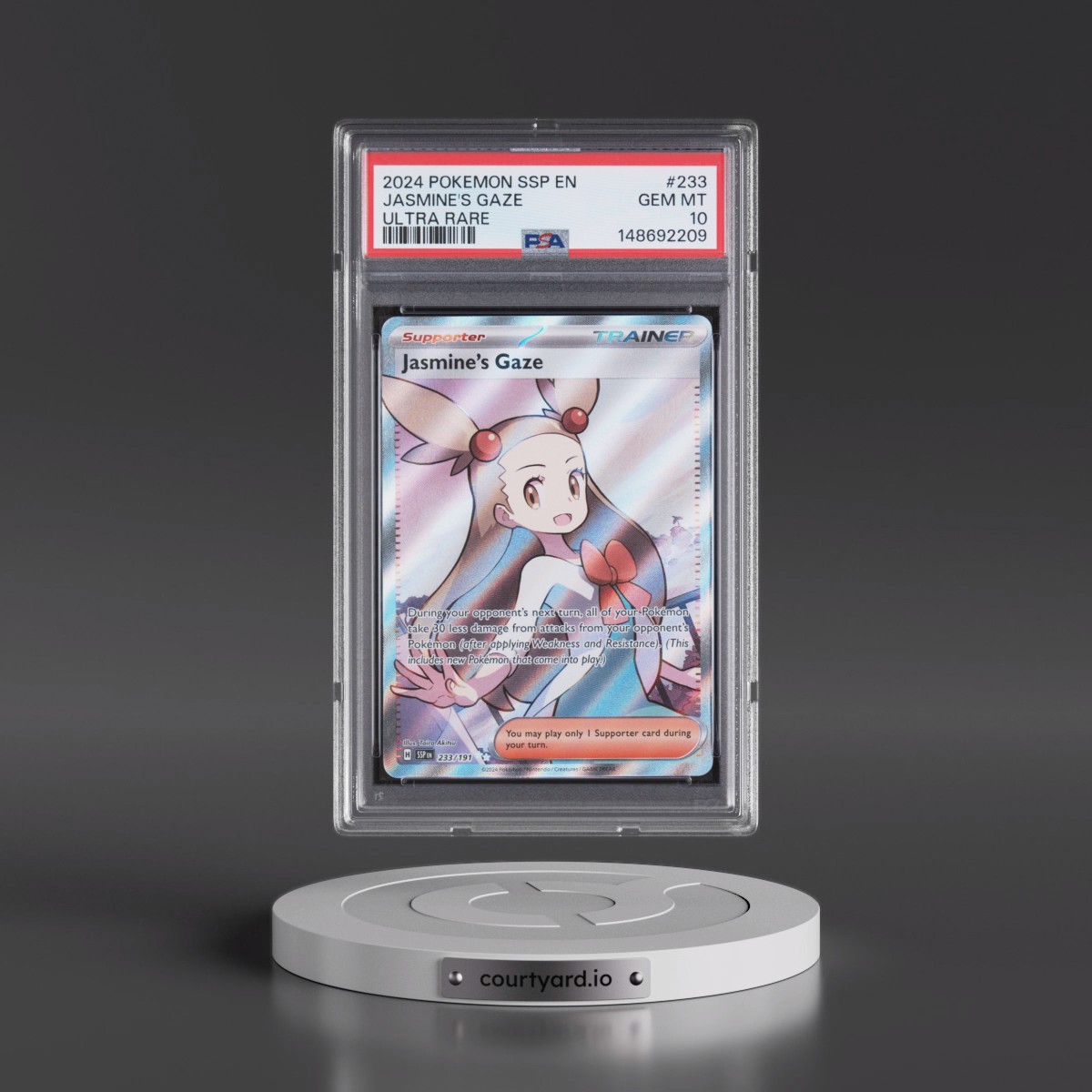 2024 Pokémon Ssp EN-Surging Sparks #233 Jasmine's Gaze - Ultra Rare (PSA 10 GEM MINT)