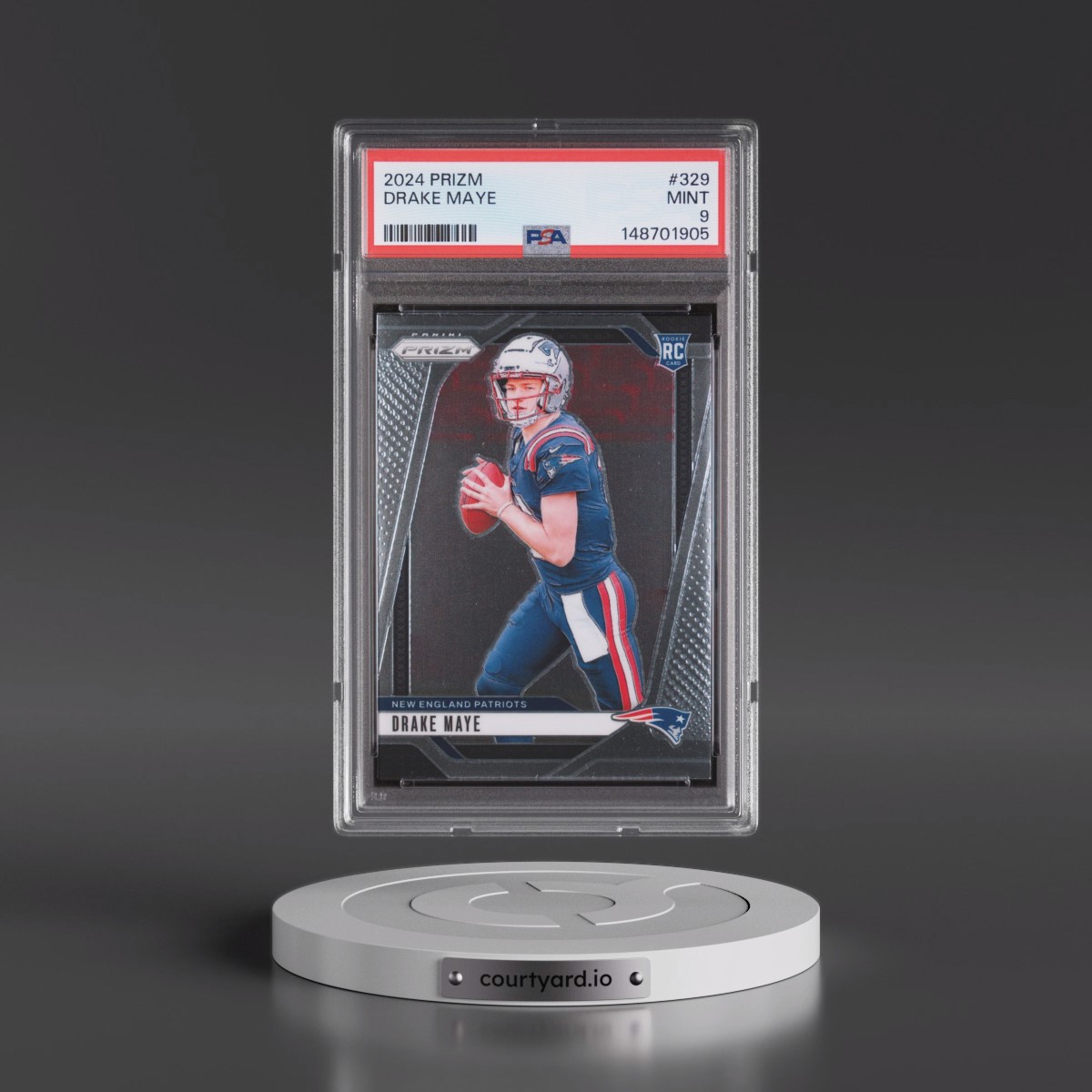 2024 Panini Prizm #329 Drake Maye (PSA 9 MINT)
