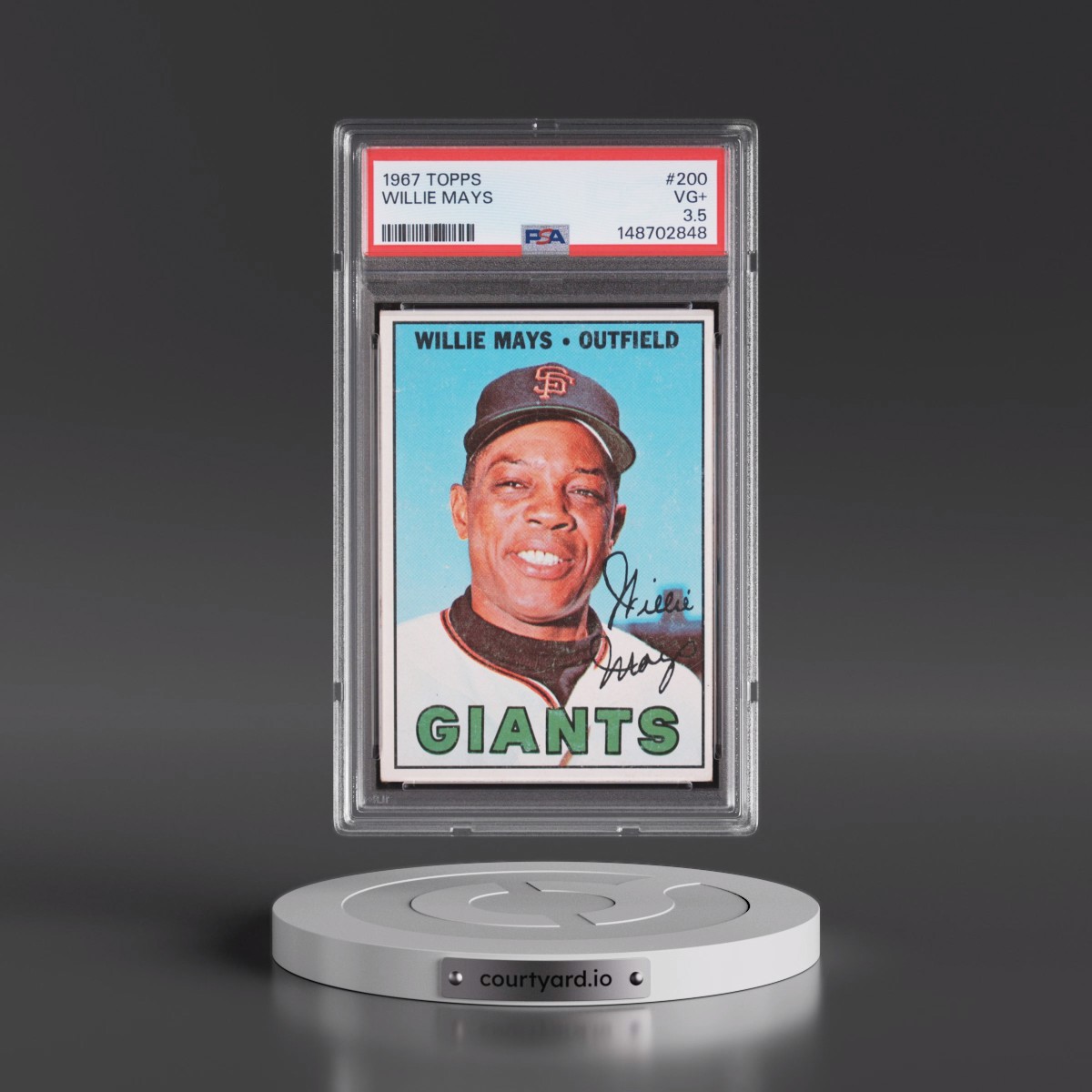 1967 Topps #200 Willie Mays (PSA 3.5 VG+)