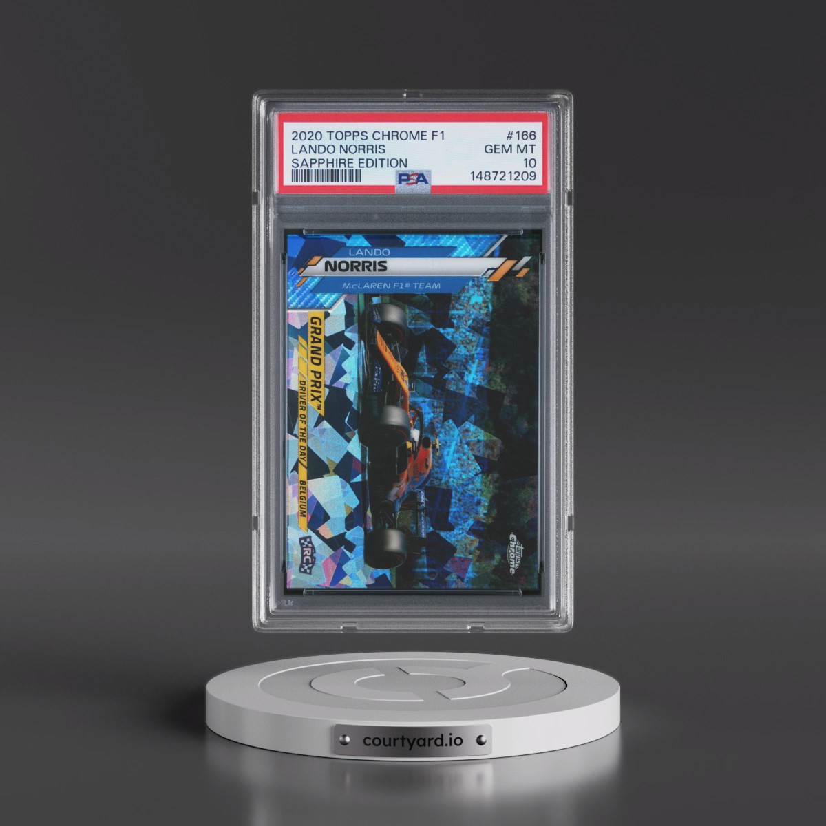 2020 Topps Chrome Formula 1 Sapphire Edition #166 Lando Norris (PSA 10 GEM MINT)