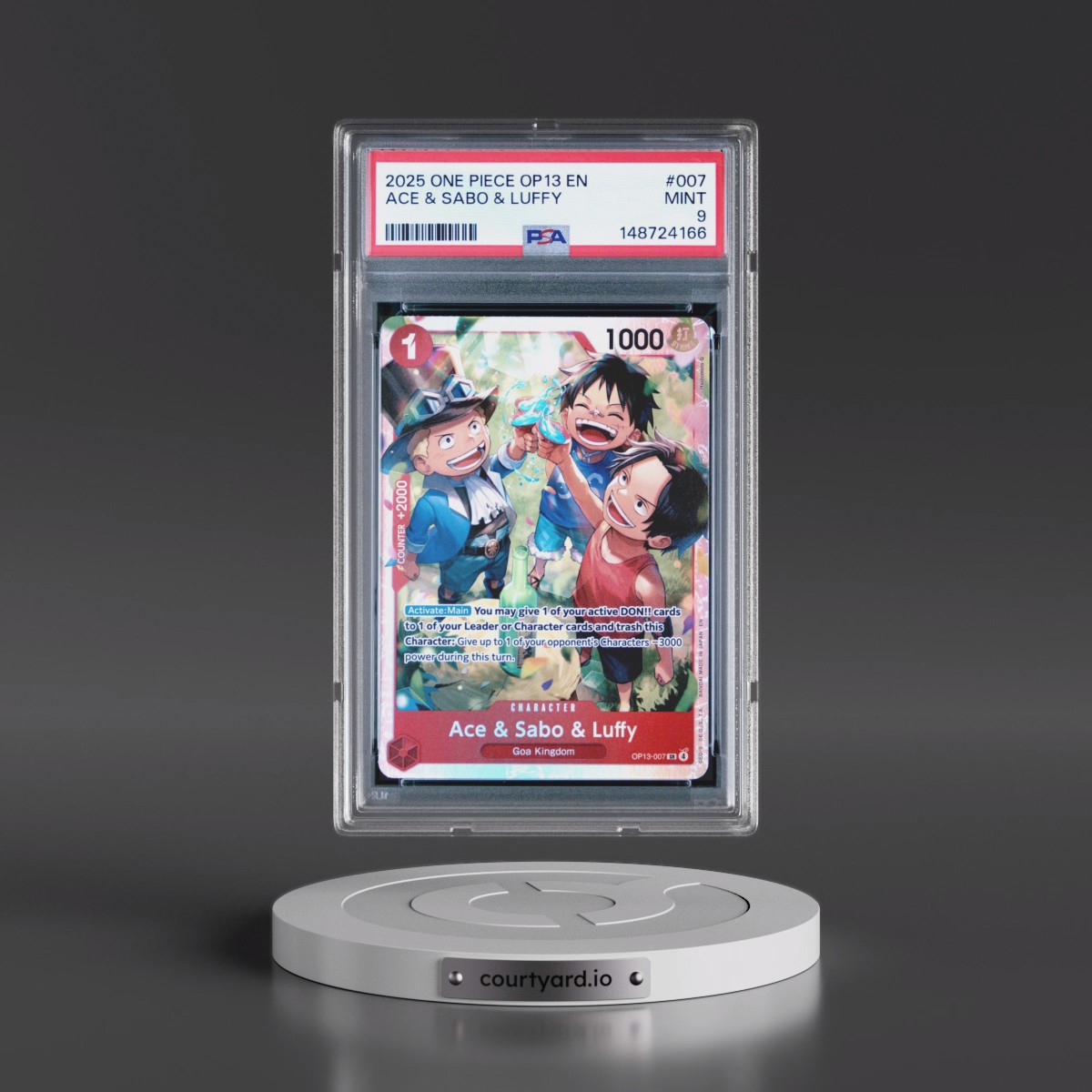 2025 One Piece OP13-Carrying on His Will #007 Ace & Sabo & Luffy (PSA 9 MINT)