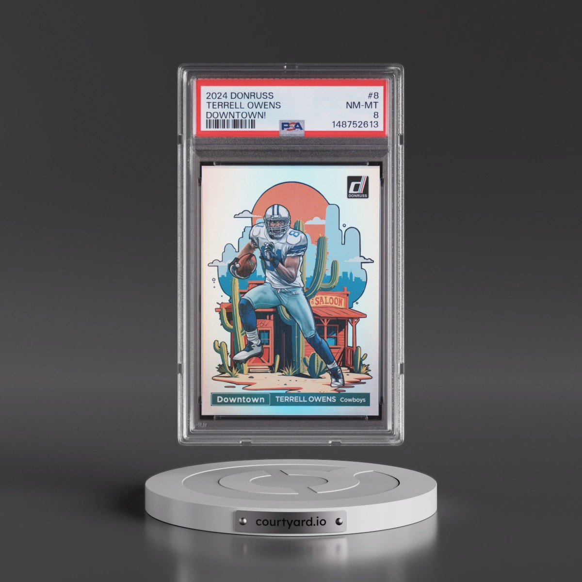 2024 Panini Donruss Downtown! Terrell Owens #8 PSA 8