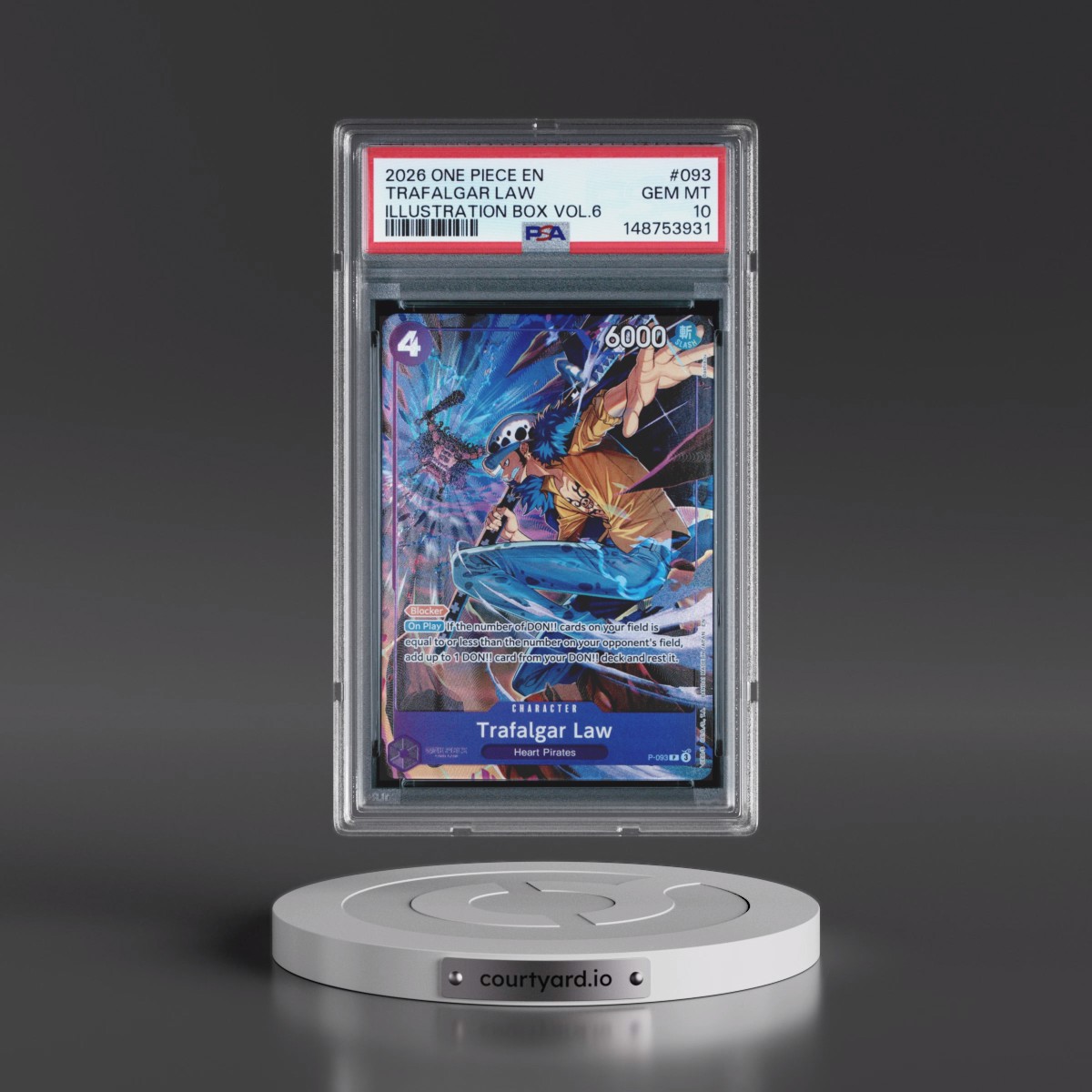2026 One Piece Promos #093 Trafalgar Law - Illustration Box Vol.6 (PSA 10 GEM MINT)