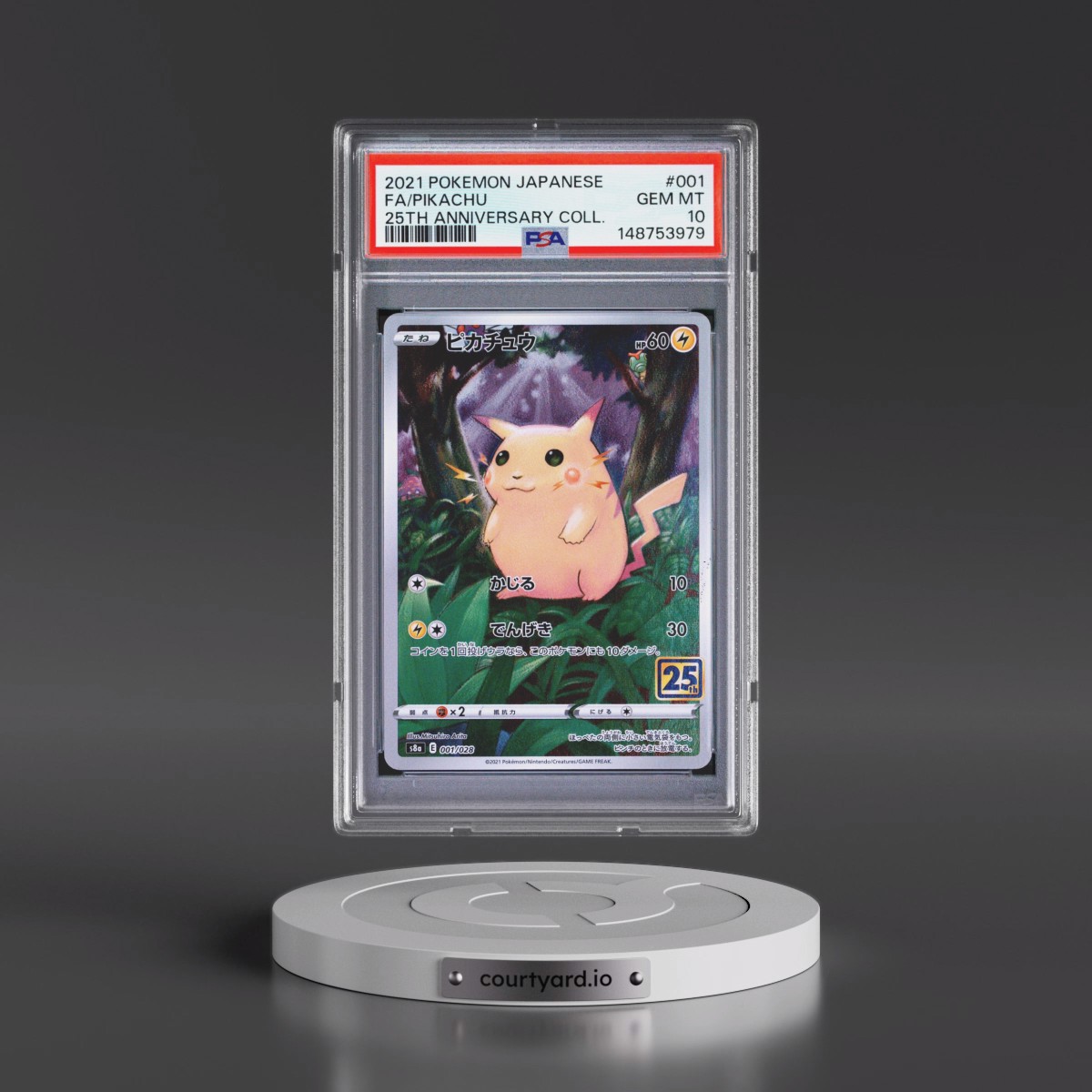 2021 Pokémon 25th Anniversary Collection #001 Pikachu - Full Art (PSA 10 GEM MINT)