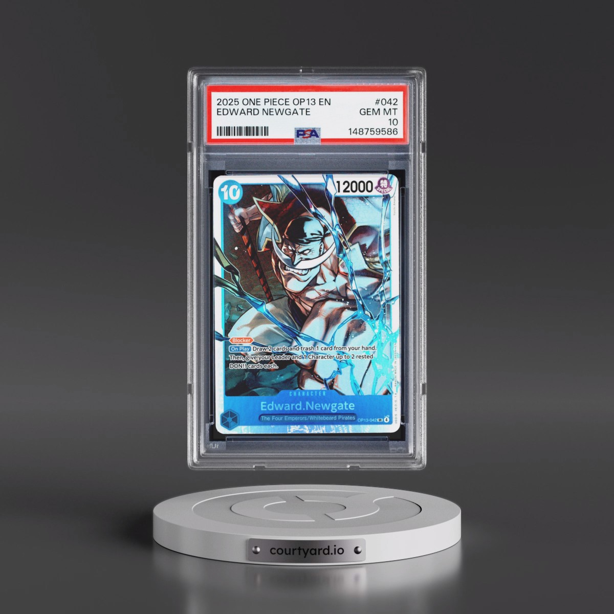 2025 One Piece OP13-Carrying on His Will #042 Edward Newgate (PSA 10 GEM MINT)