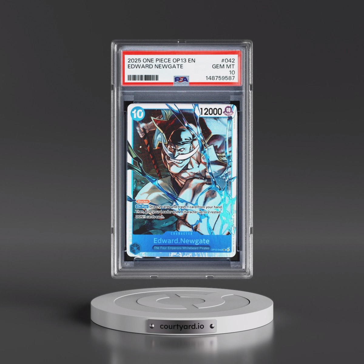 2025 One Piece OP13-Carrying on His Will #042 Edward Newgate (PSA 10 GEM MINT)