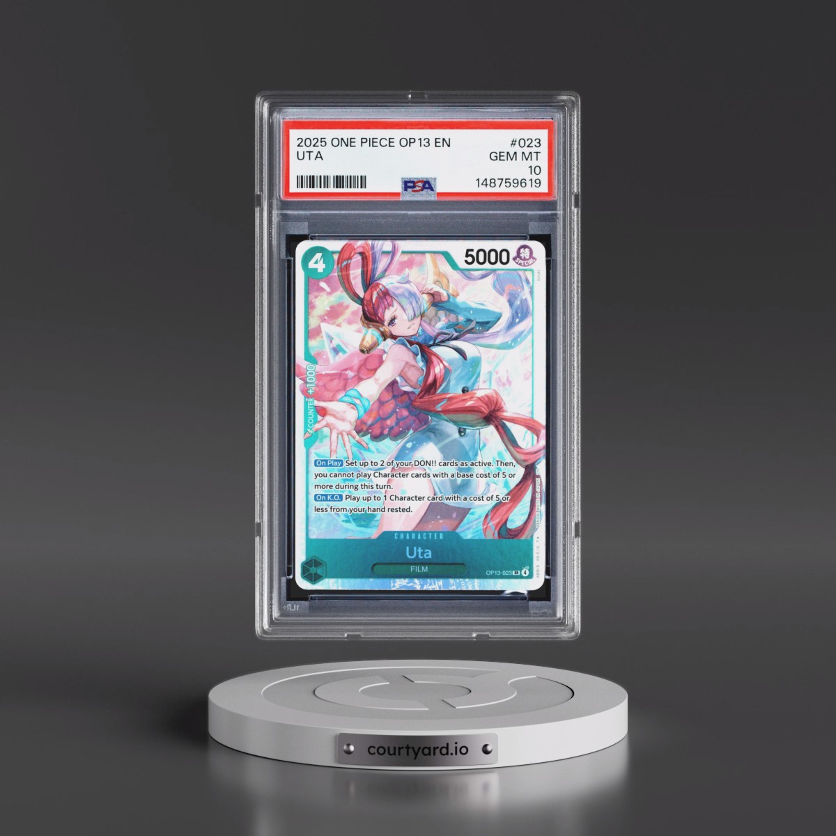 2025 One Piece OP13-Carrying on His Will #023 Uta (PSA 10 GEM MINT)