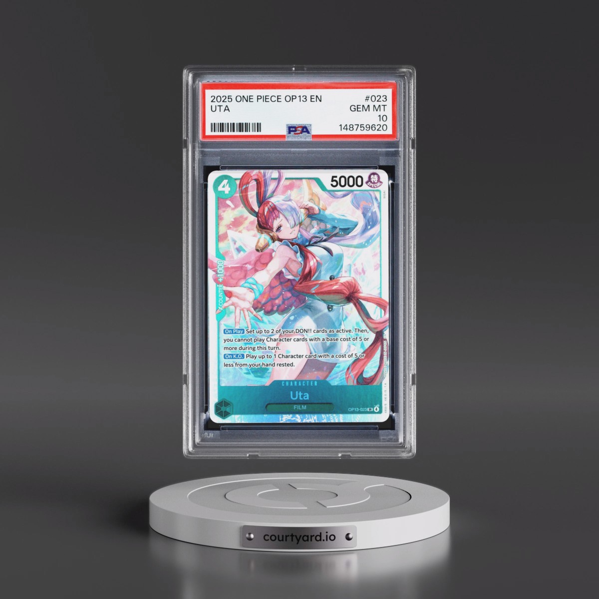 2025 One Piece OP13-Carrying on His Will #023 Uta (PSA 10 GEM MINT)