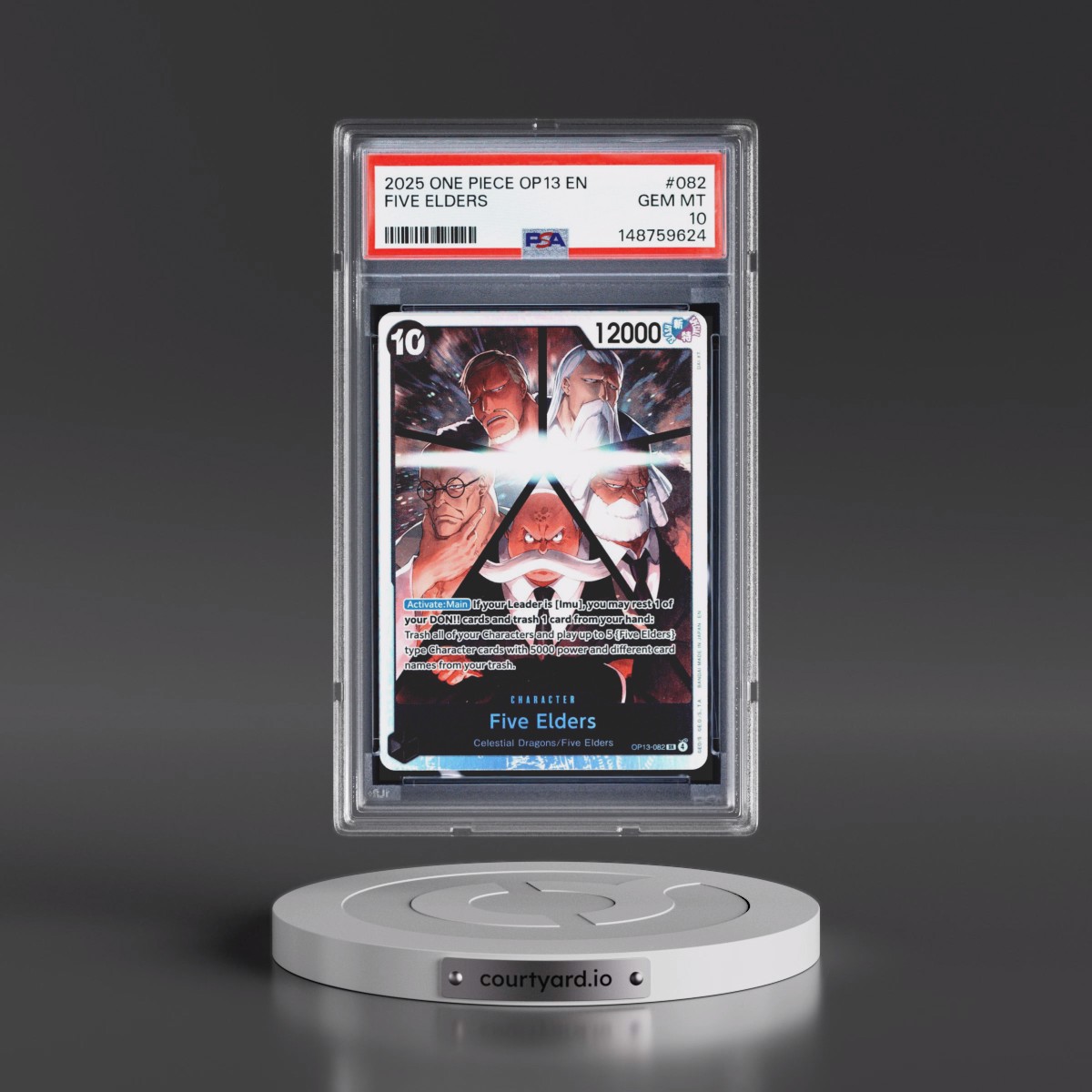 2025 One Piece OP13-Carrying on His Will #082 Five Elders (PSA 10 GEM MINT)