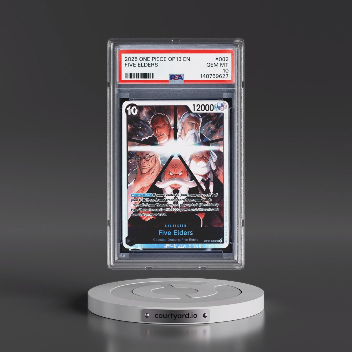 2025 One Piece OP13-Carrying on His Will #082 Five Elders (PSA 10 GEM MINT)