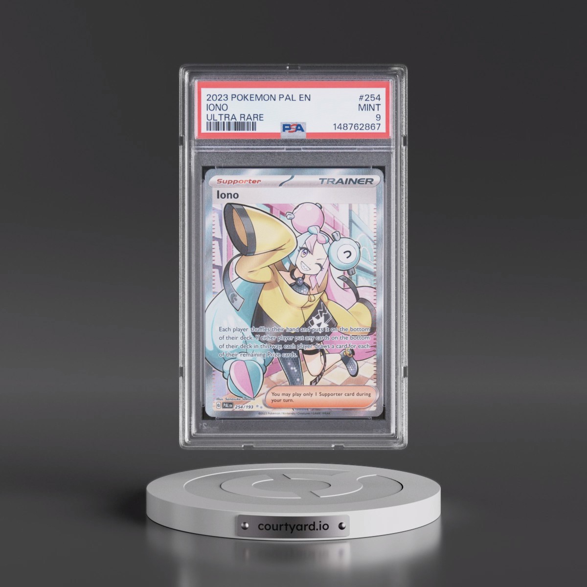 2023 Pokémon Pal EN-Paldea Evolved #254 Iono - Ultra Rare (PSA 9 MINT)