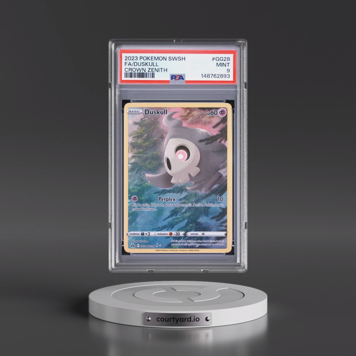 2023 Pokémon Sword and Shield Crown Zenith #GG28 Duskull - Full Art (PSA 9 MINT)