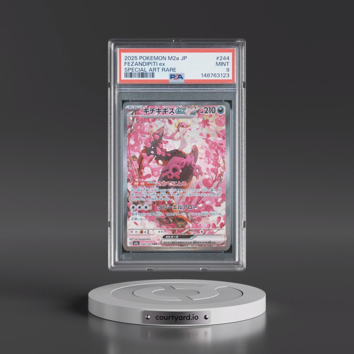 2025 Pokémon M2a-Mega Dream EX #244 Fezandipiti EX - Holo Special Art Rare (PSA 9 MINT)