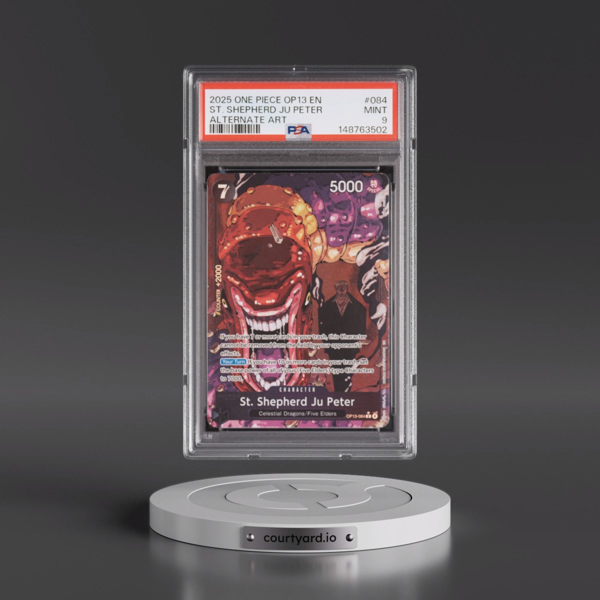 2025 One Piece OP13-Carrying on His Will #084 St. Shepherd JU Peter - Alternate Art (PSA 9 MINT)