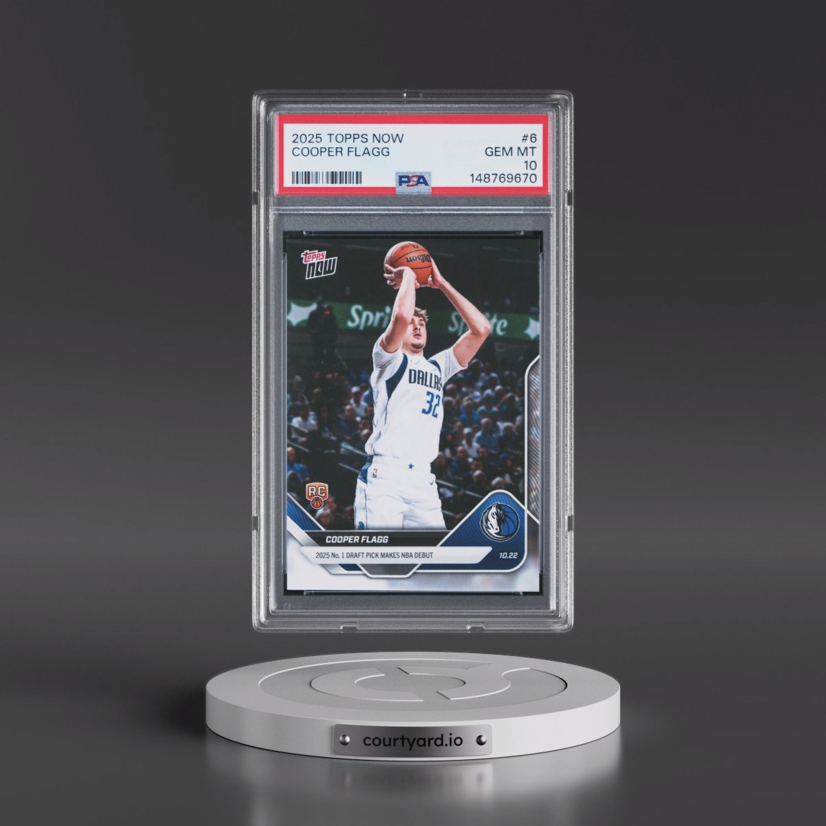 2025 Topps Now #6 Cooper Flagg (PSA 10 GEM MINT)