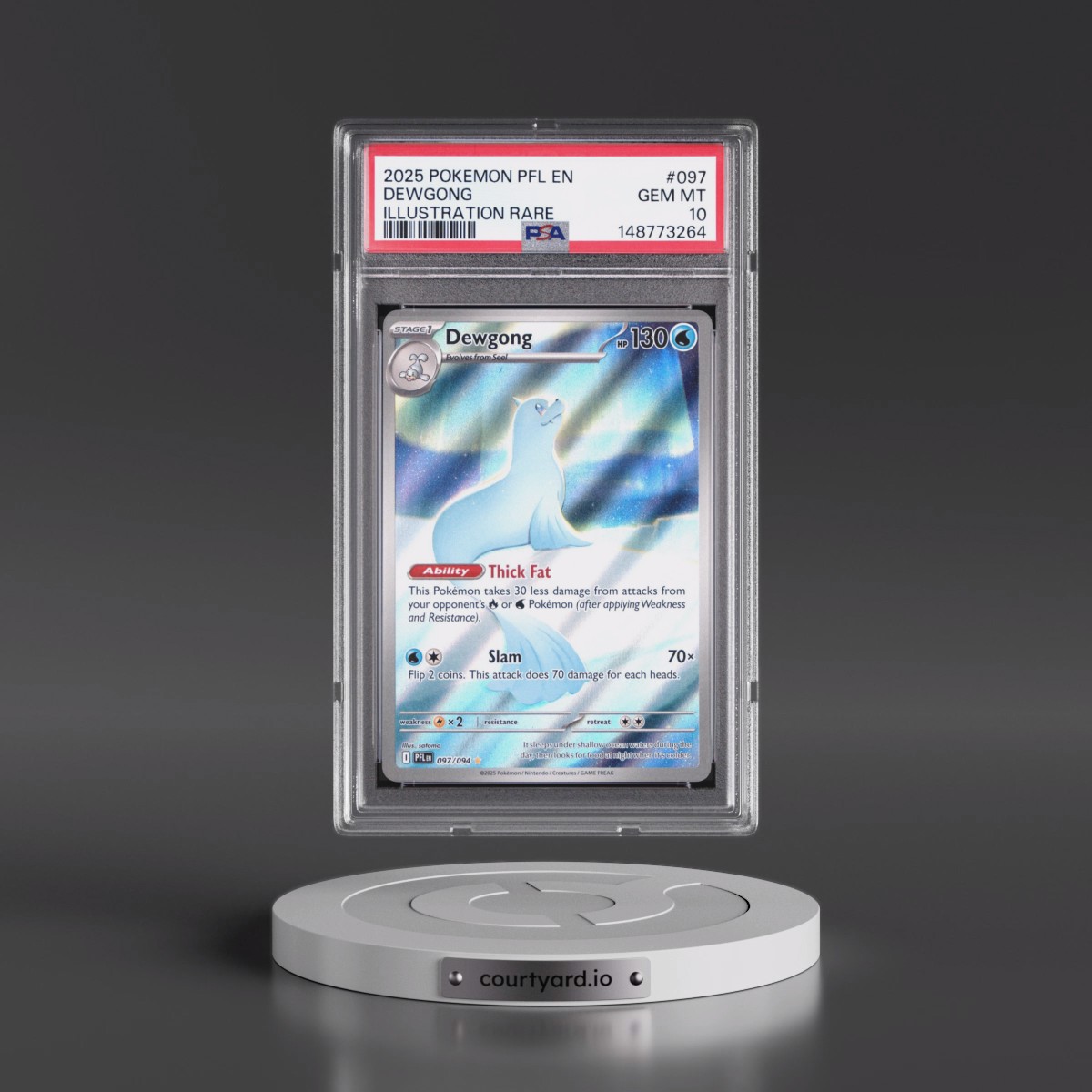 2025 Pokémon Pfl EN-Phantasmal Flames #097 Dewgong - Illustration Rare (PSA 10 GEM MINT)