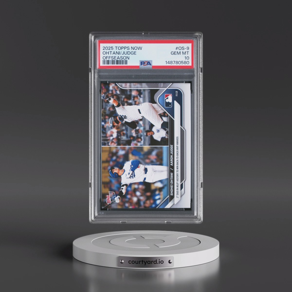 2025 Topps Now Offseason #OS-9 Aaron Judge/Shohei Ohtani (PSA 10 GEM MINT)