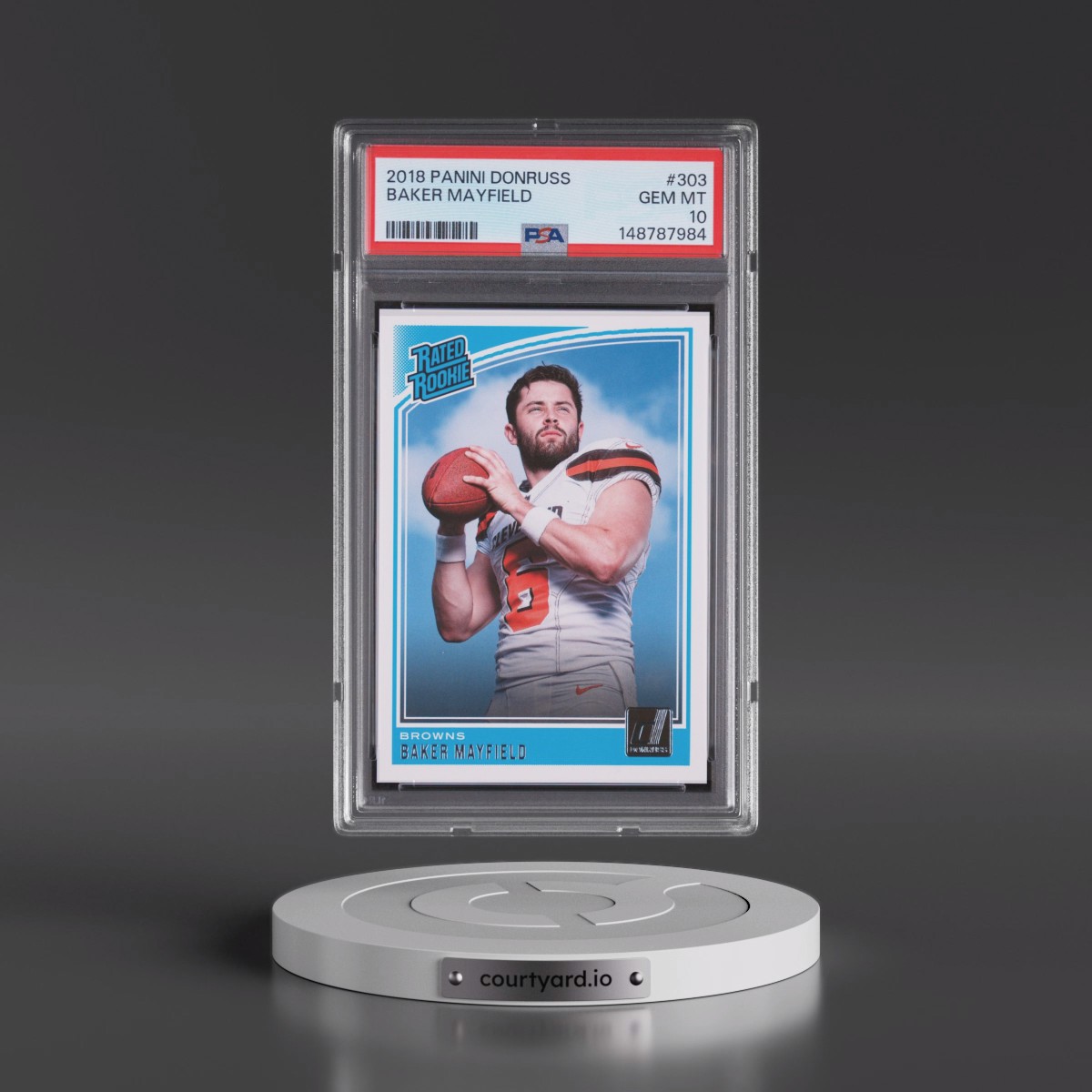 2018 Panini Donruss #303 Baker Mayfield (PSA 10 GEM MINT)