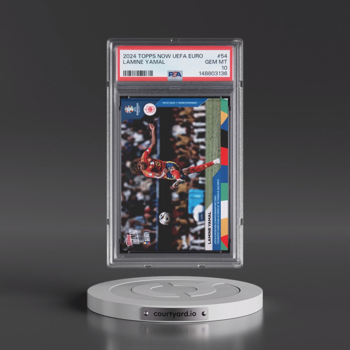 2024 Topps Now UEFA Euro #54 Lamine Yamal (PSA 10 GEM MINT)