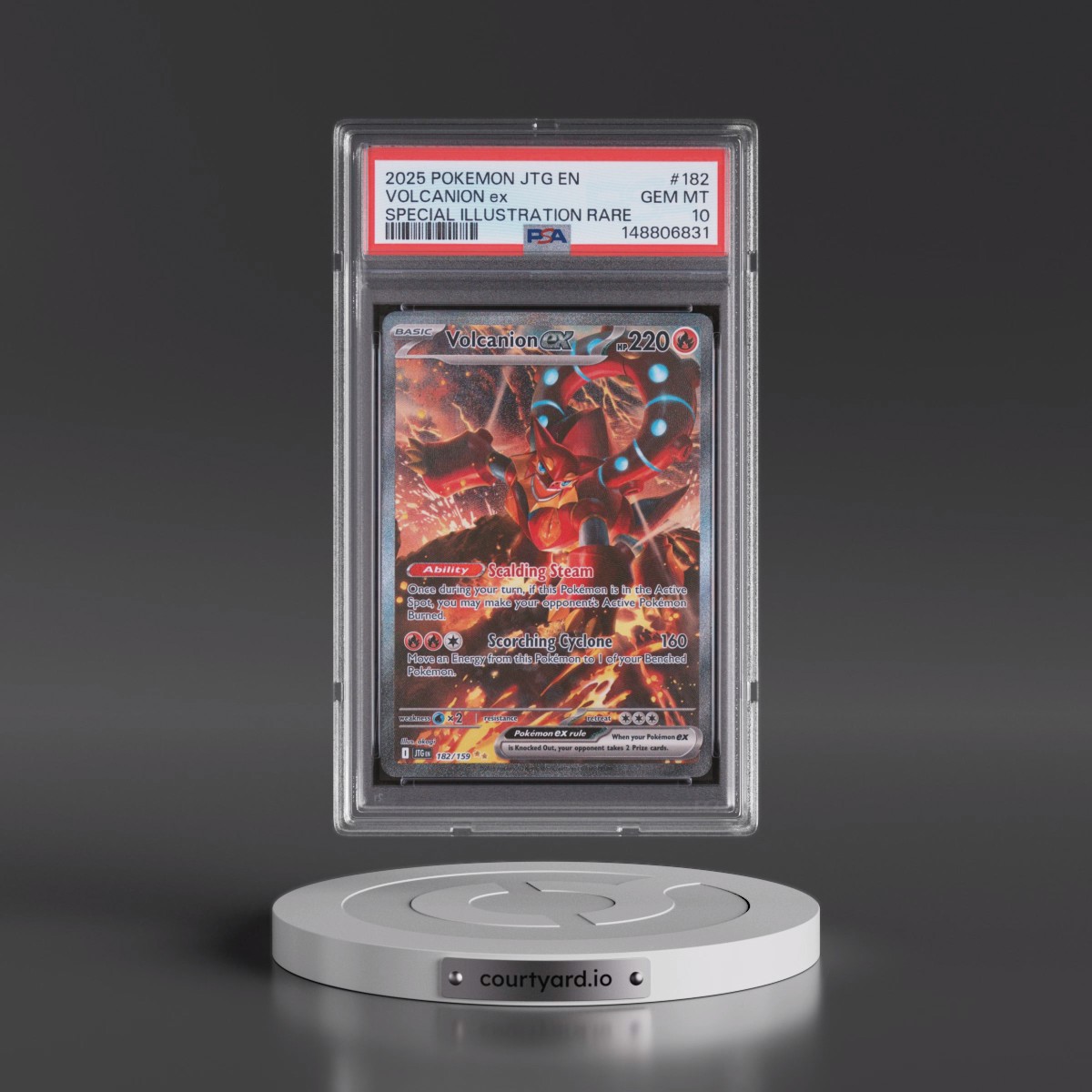 2025 Pokémon Jtg EN-Journey Together #182 Volcanion EX - Holo Special Illustration Rare (PSA 10 GEM MINT)
