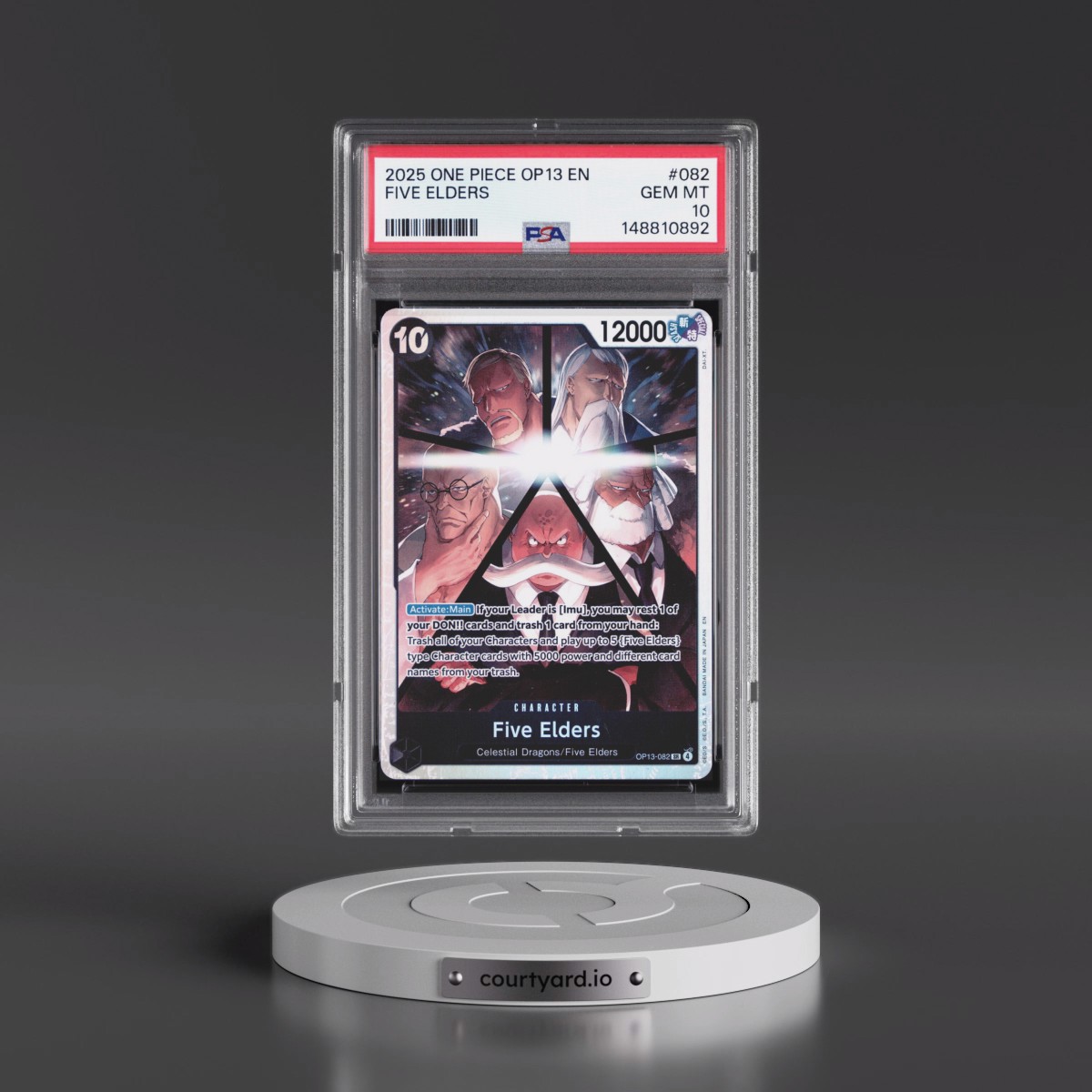 2025 One Piece OP13-Carrying on His Will #082 Five Elders (PSA 10 GEM MINT)