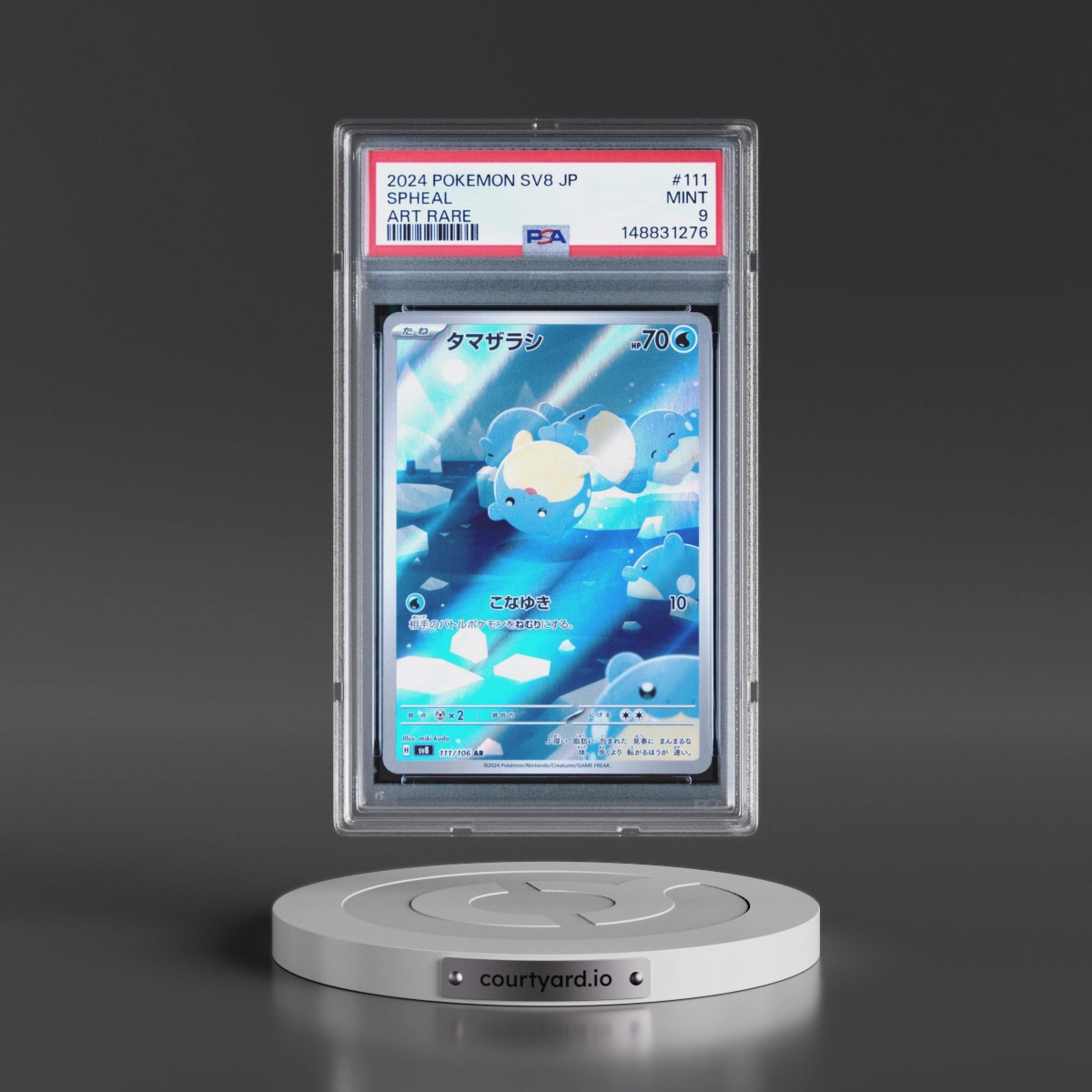 2024 Pokémon SV8-Super Electric Breaker #111 Spheal - Art Rare (PSA 9 MINT)