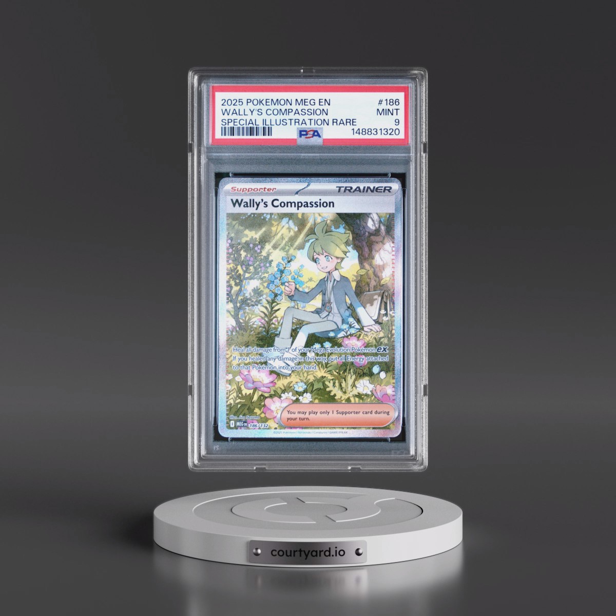 2025 Pokémon Meg EN-Mega Evolution #186 Wally's Compassion - Special Illustration Rare (PSA 9 MINT)