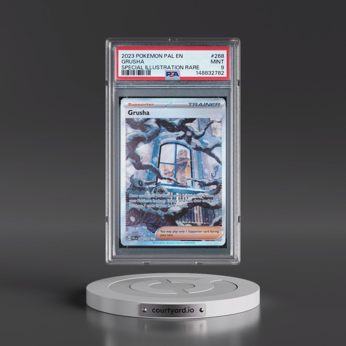 2023 Pokémon Pal EN-Paldea Evolved #268 Grusha - Special Illustration Rare (PSA 9 MINT)