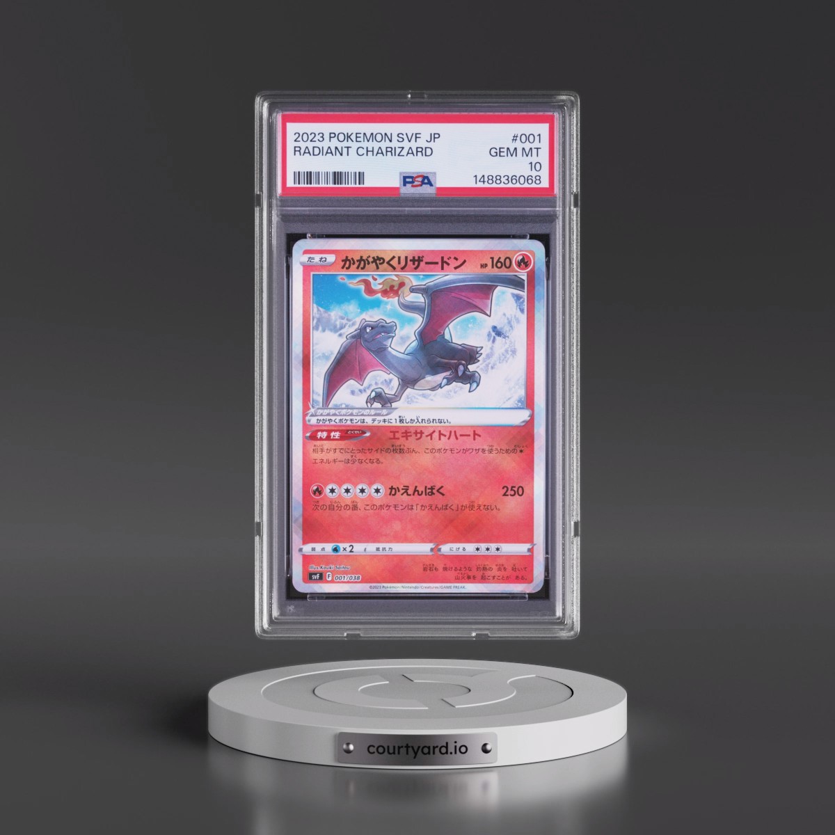 2023 Pokémon Svf-Ruler of the Black Flame Deck Build Box #001 Radiant Charizard - Holo (PSA 10 GEM MINT)