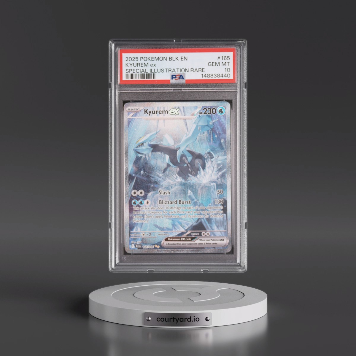 2025 Pokémon Blk EN-Black Bolt #165 Kyurem EX - Holo Special Illustration Rare (PSA 10 GEM MINT)