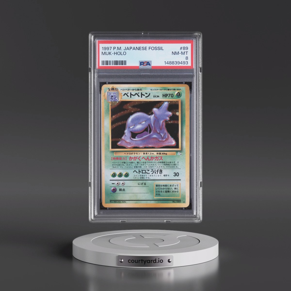 1997 Pokémon Fossil #89 Muk - Holo (PSA 8 NM-MT)