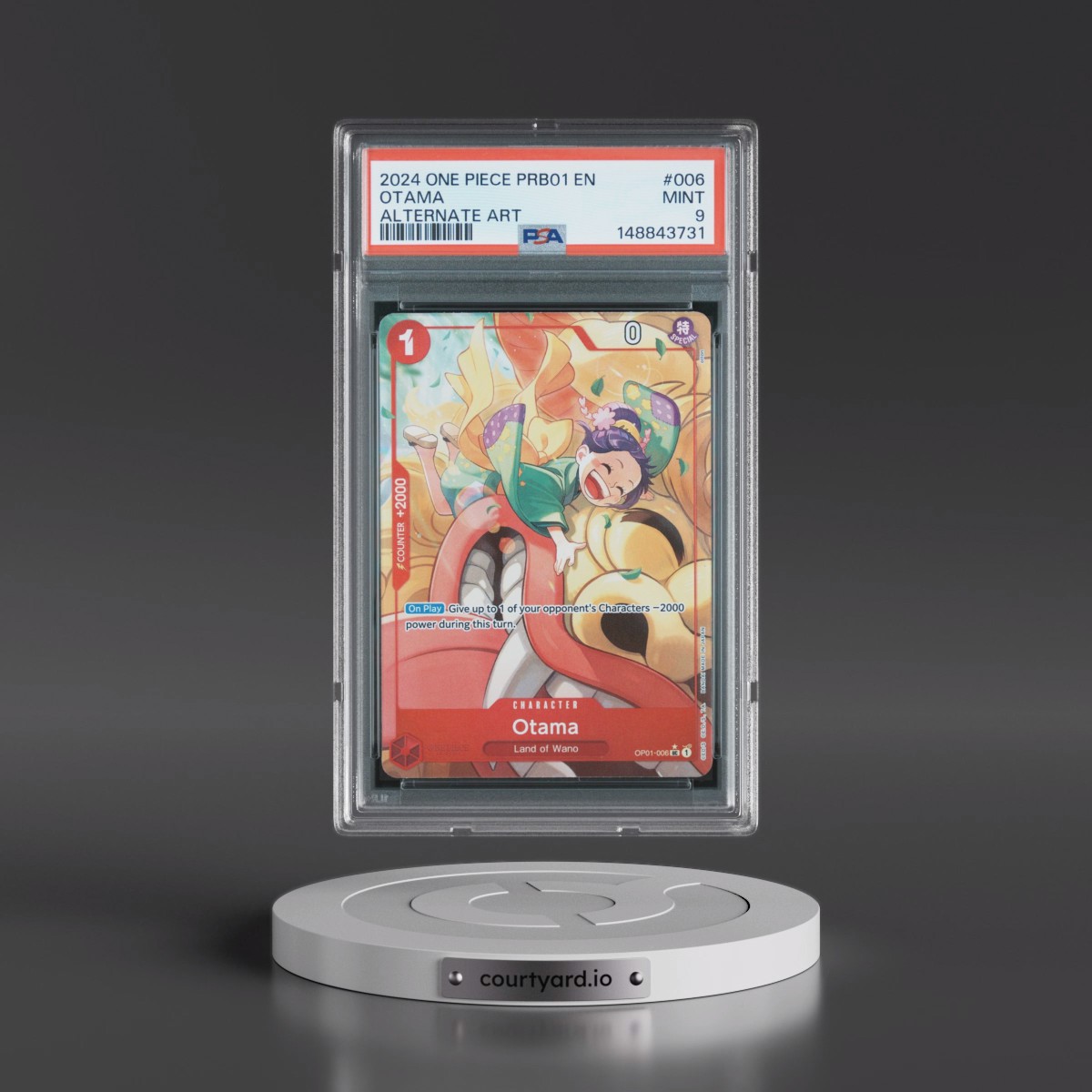 2024 One Piece PRB01-Premium Booster -One Piece Card the Best #006 Otama - Alternate Art (PSA 9 MINT)