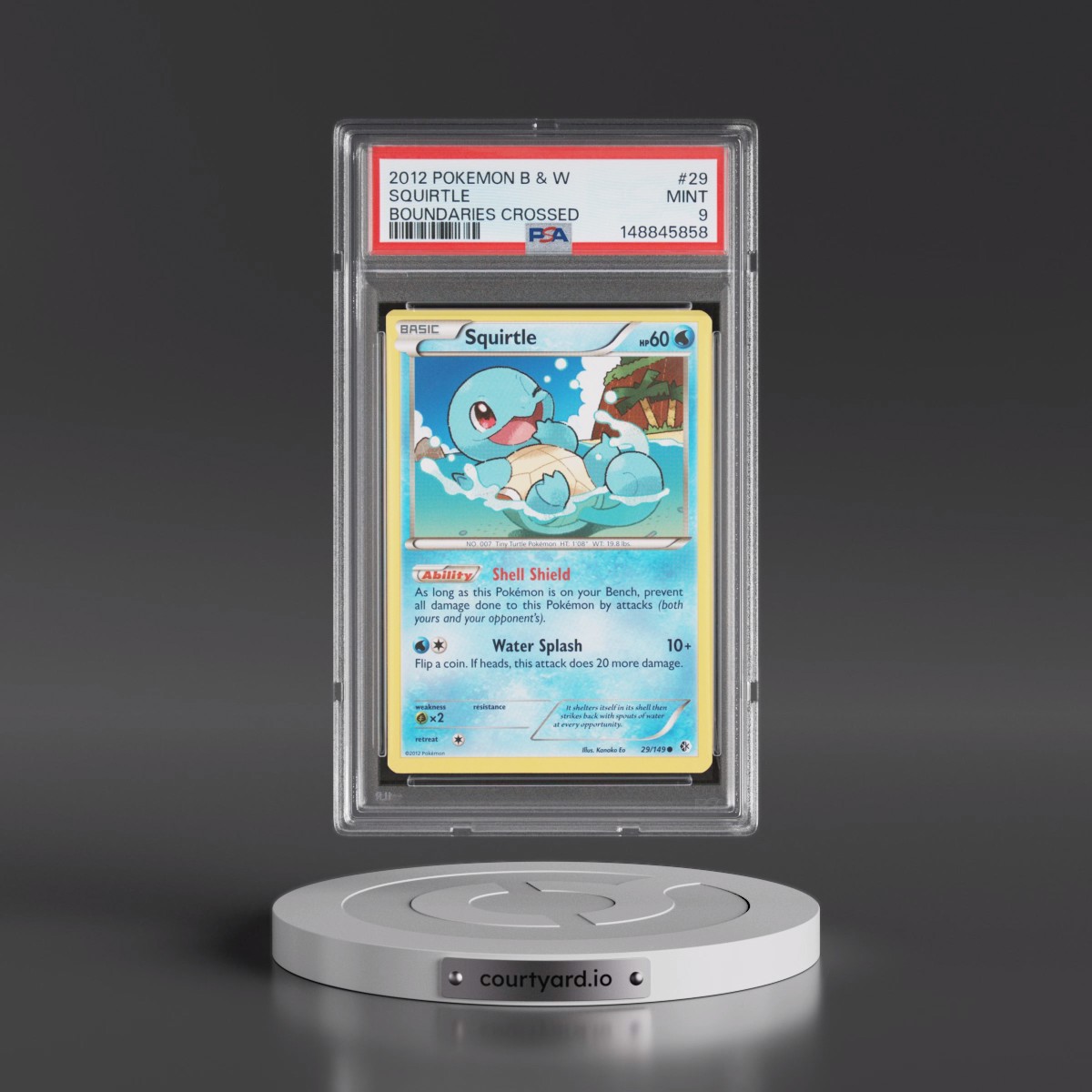 2012 Pokémon Black & White Boundaries Crossed #29 Squirtle (PSA 9 MINT)