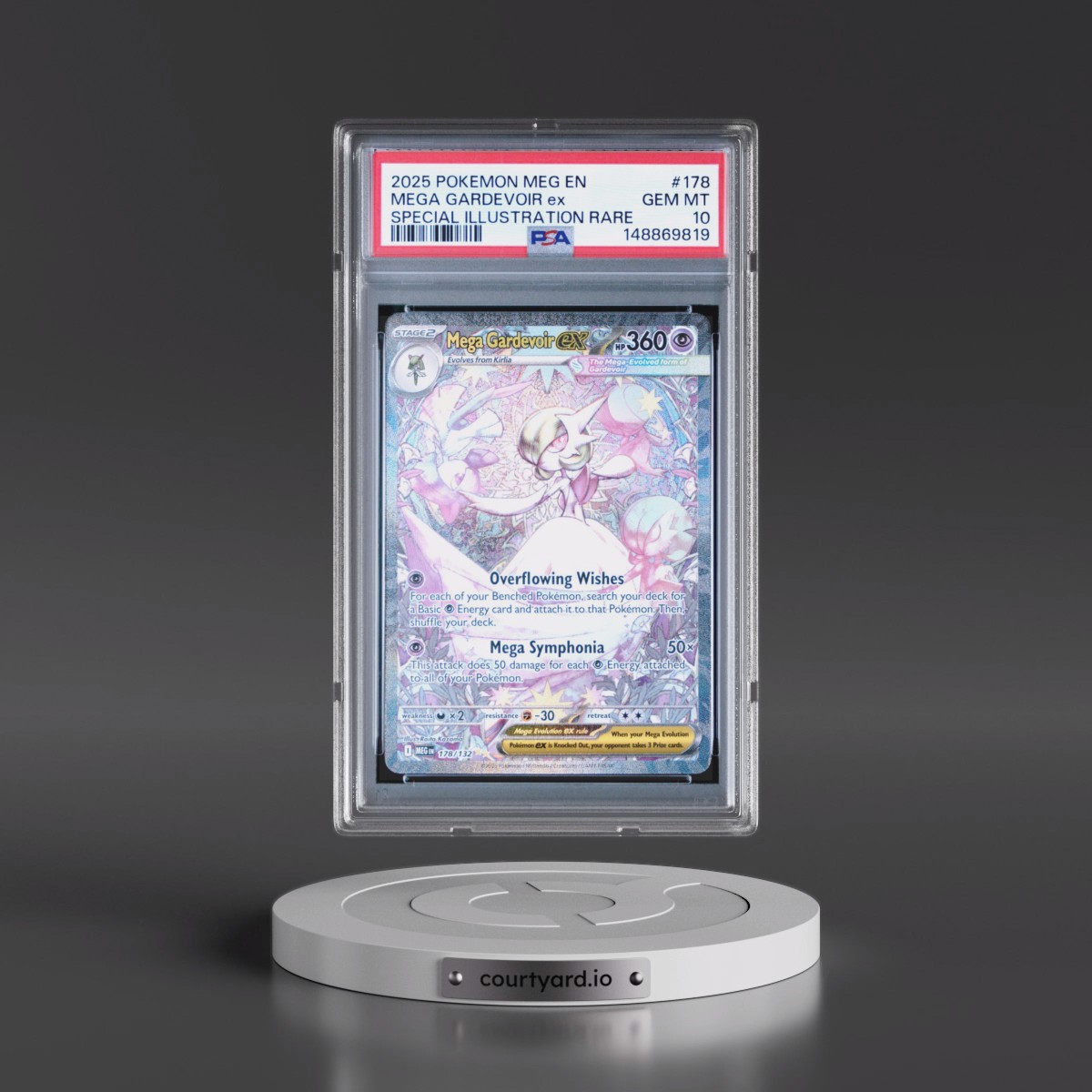 2025 Pokémon Meg EN-Mega Evolution Mega Gardevoir EX - Holo Special Illustration Rare #178 PSA 10