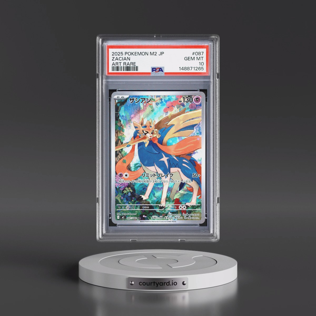 2025 Pokémon M2-Inferno X #087 Zacian - Art Rare (PSA 10 GEM MINT)
