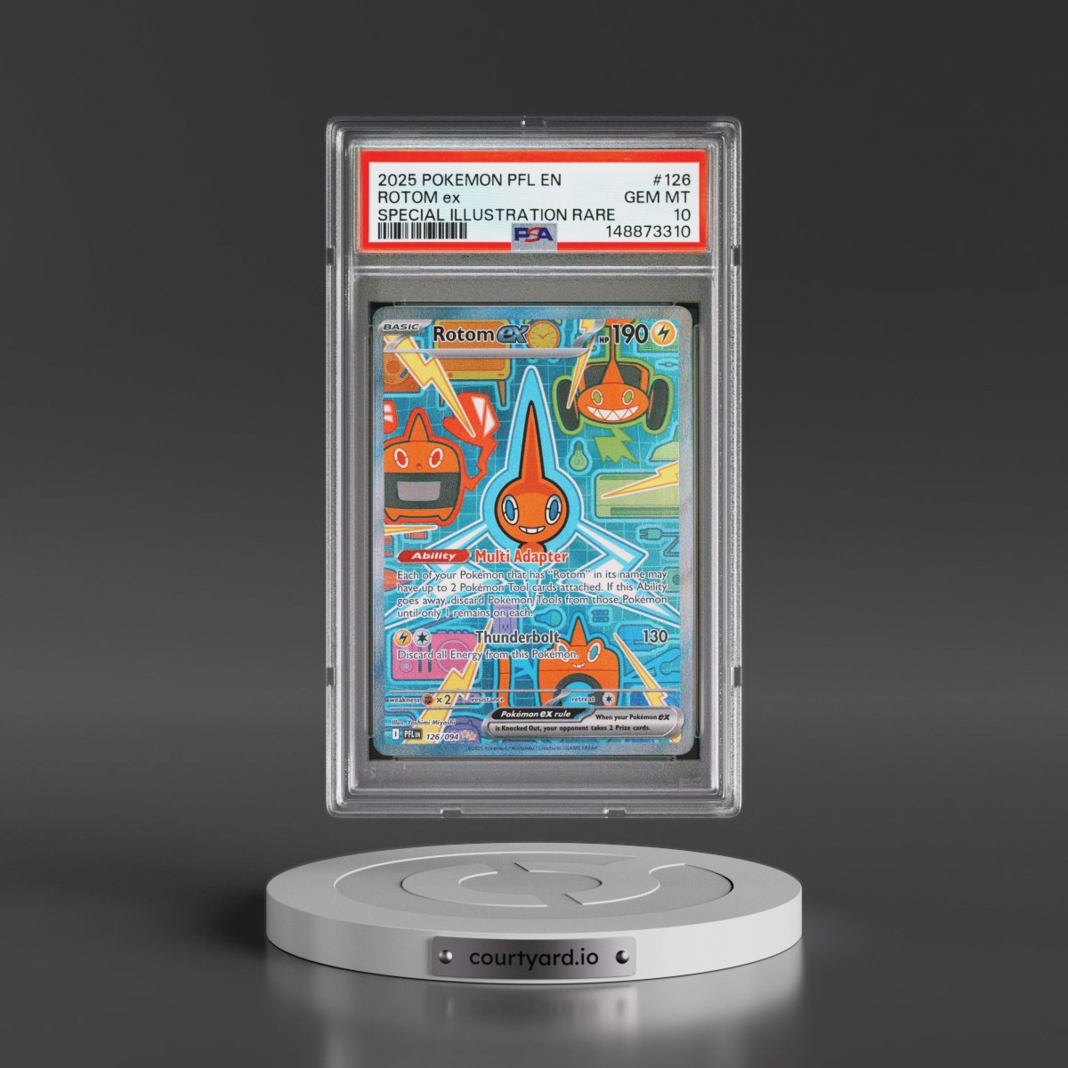 2025 Pokémon Pfl EN-Phantasmal Flames #126 Rotom EX - Holo Special Illustration Rare (PSA 10 GEM MINT)