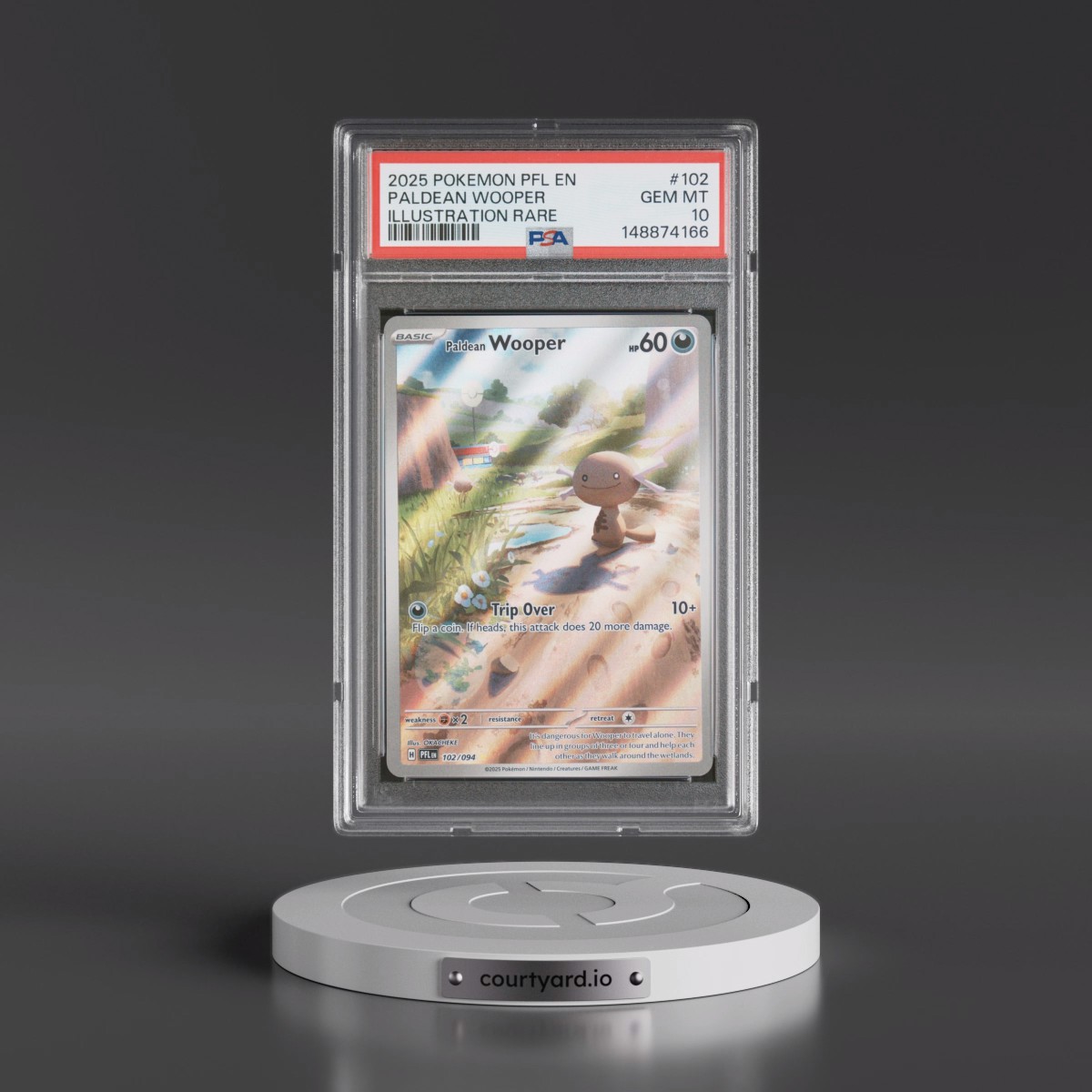2025 Pokémon Pfl EN-Phantasmal Flames #102 Paldean Wooper - Illustration Rare (PSA 10 GEM MINT)