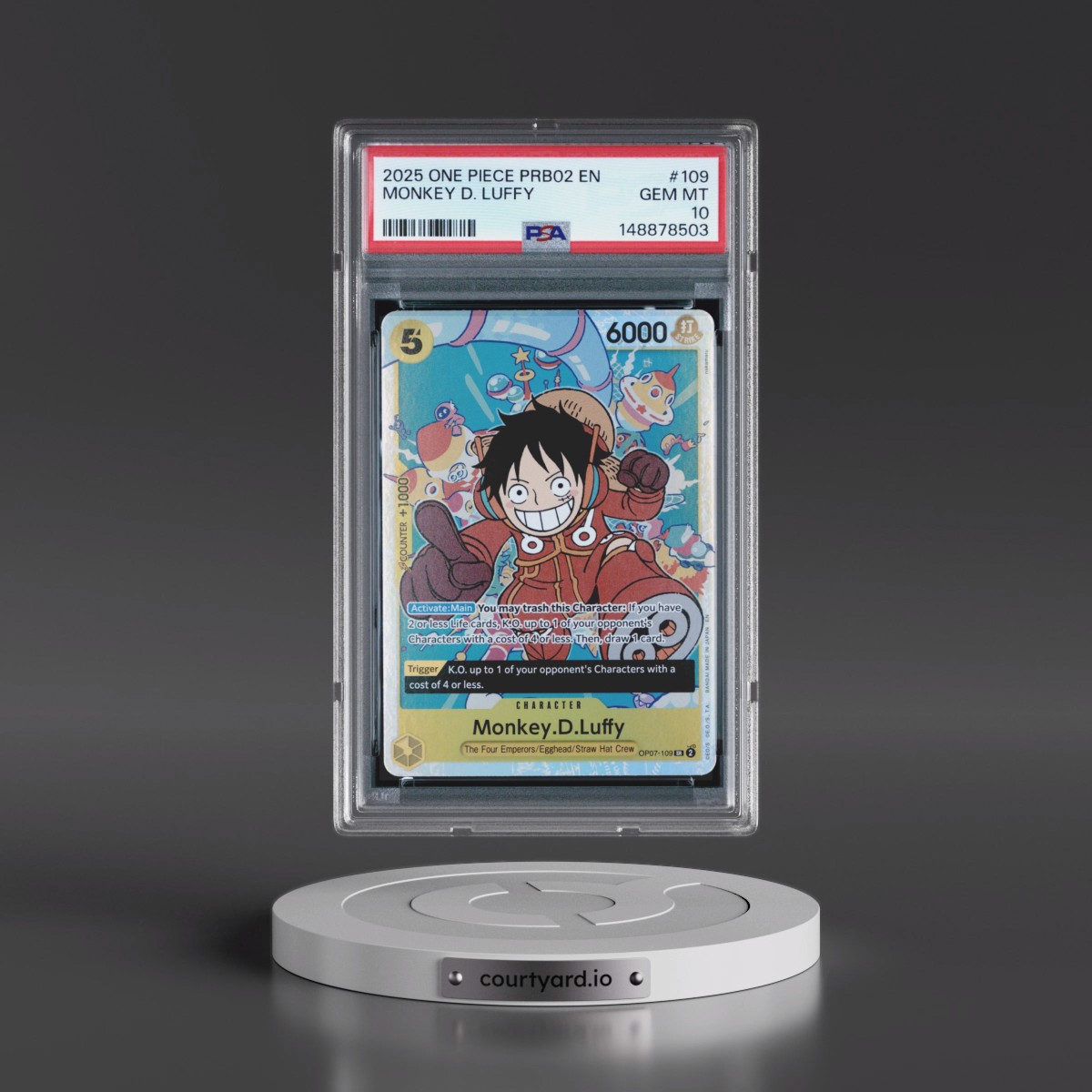 2025 One Piece PRB02-Premium Booster -One Piece Card the Best- Vol.2 #109 Monkey D. Luffy (PSA 10 GEM MINT)