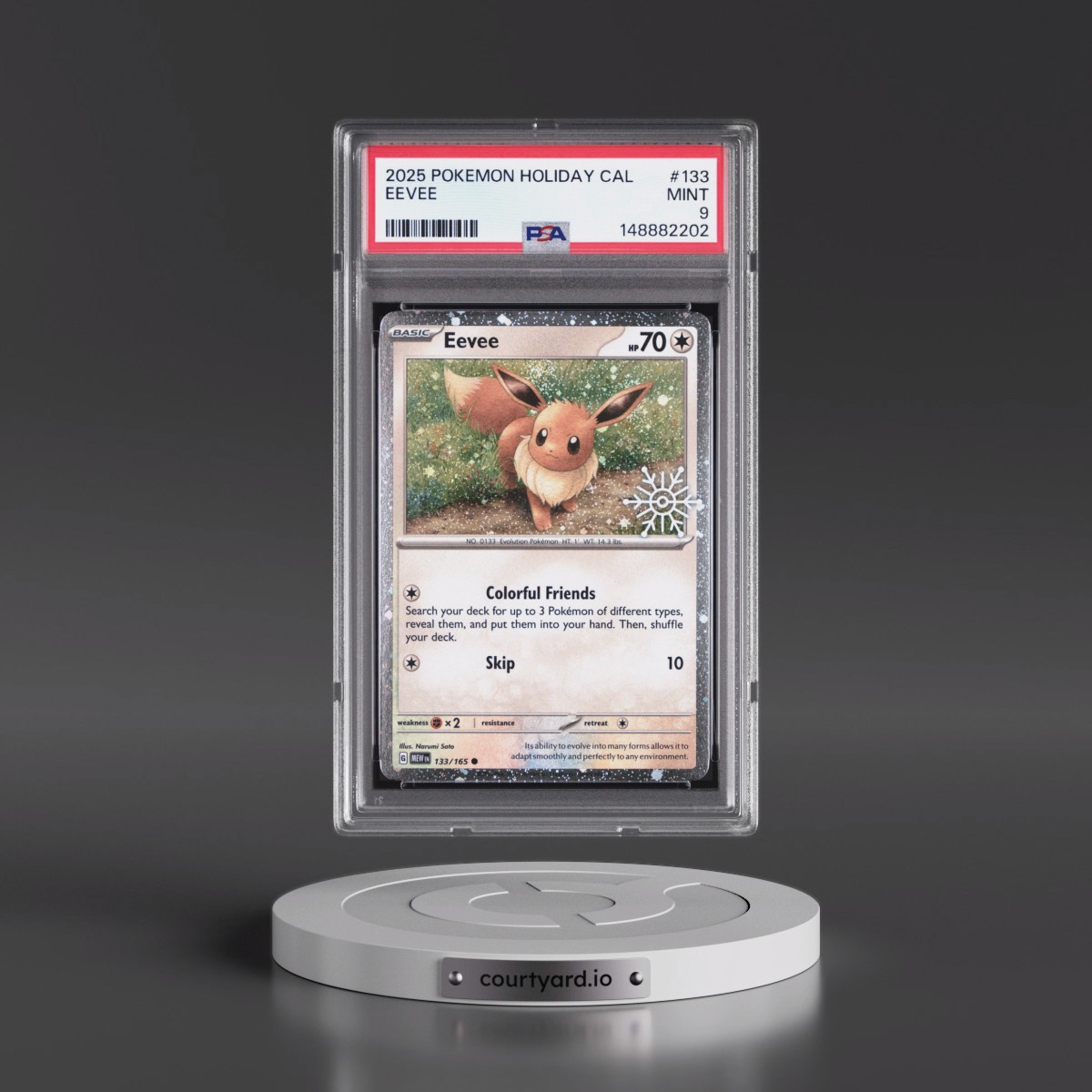 2025 Pokémon Holiday Calendar #133 Eevee (PSA 9 MINT)