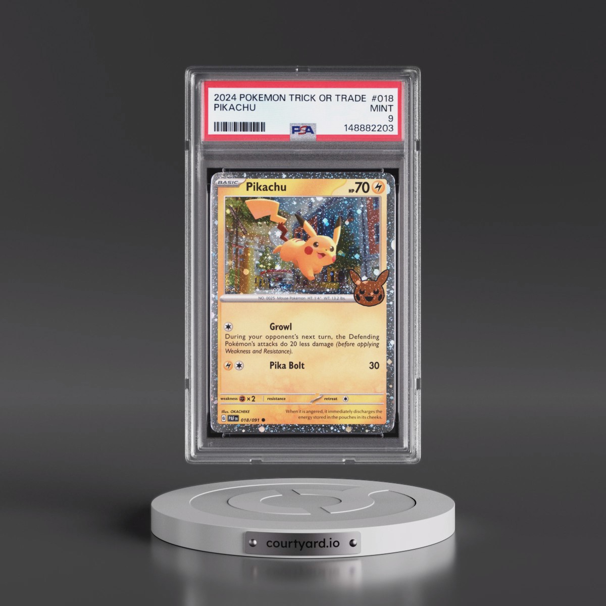 2024 Pokémon Trick or Trade #018 Pikachu (PSA 9 MINT)