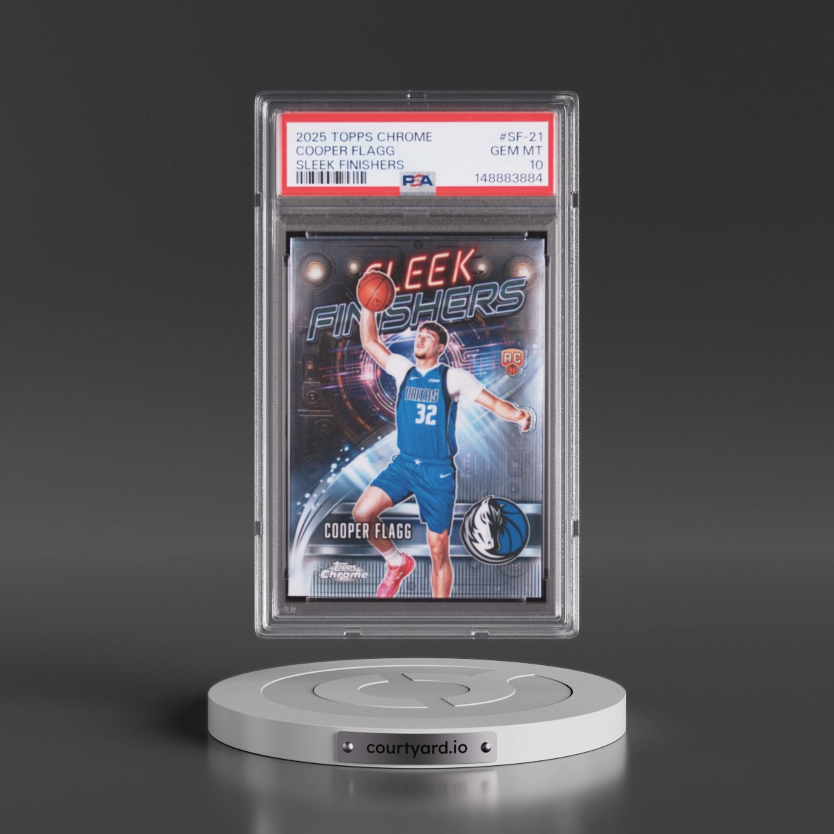 2025 Topps Chrome Sleek Finishers #SF-21 Cooper Flagg (PSA 10 GEM MINT)