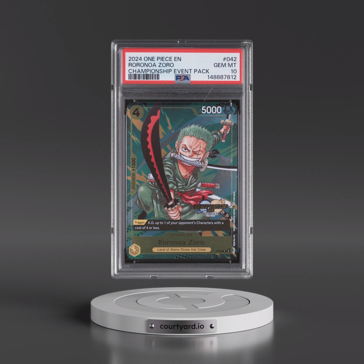 2024 One Piece Championship 2024 Event Pack #042 Roronoa Zoro (PSA 10 GEM MINT)