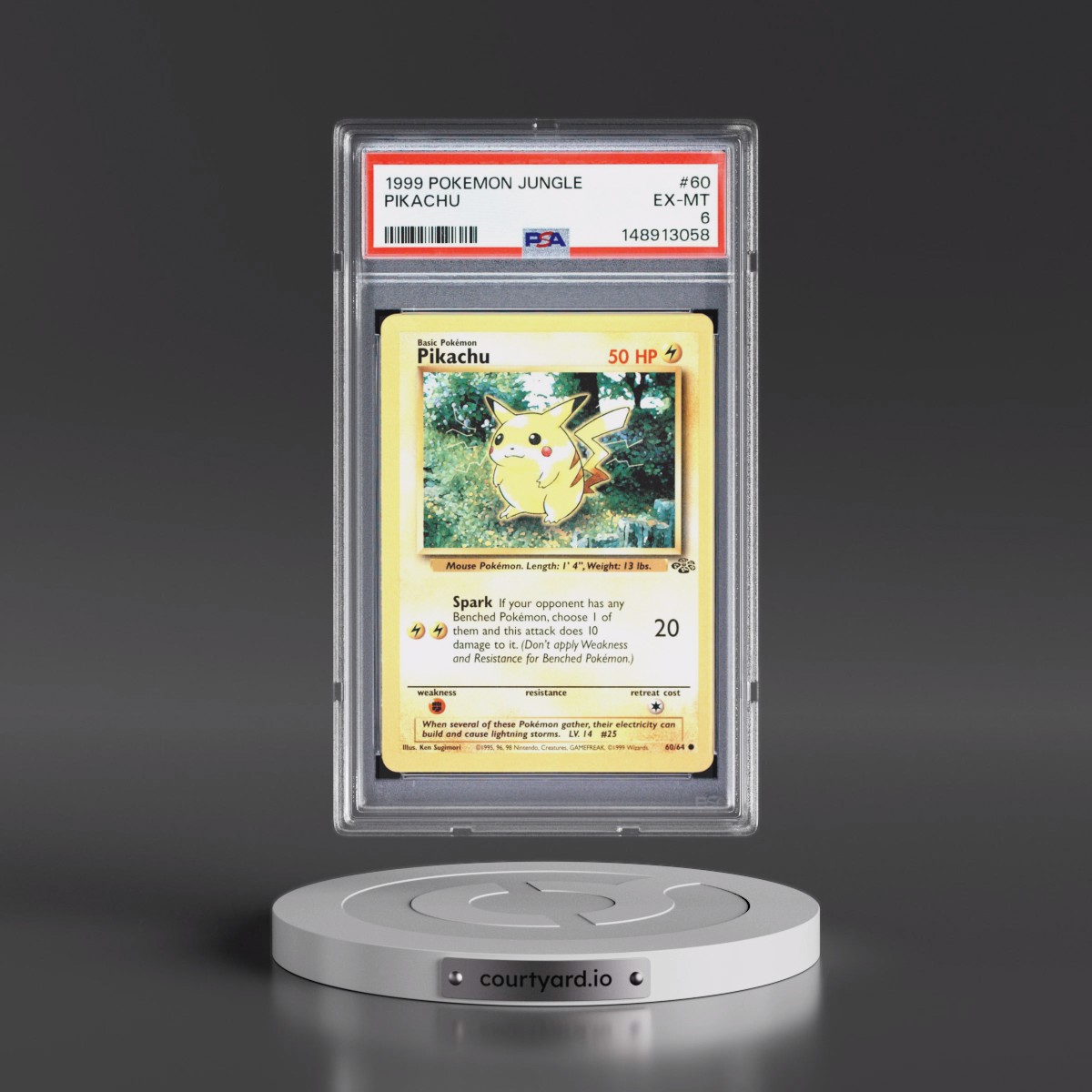 1999 Pokémon Jungle #60 Pikachu (PSA 6 EX-MT)